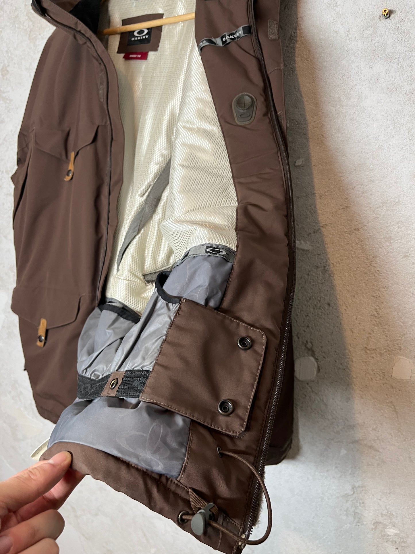 Oakley brown oversized ski jacket - XL