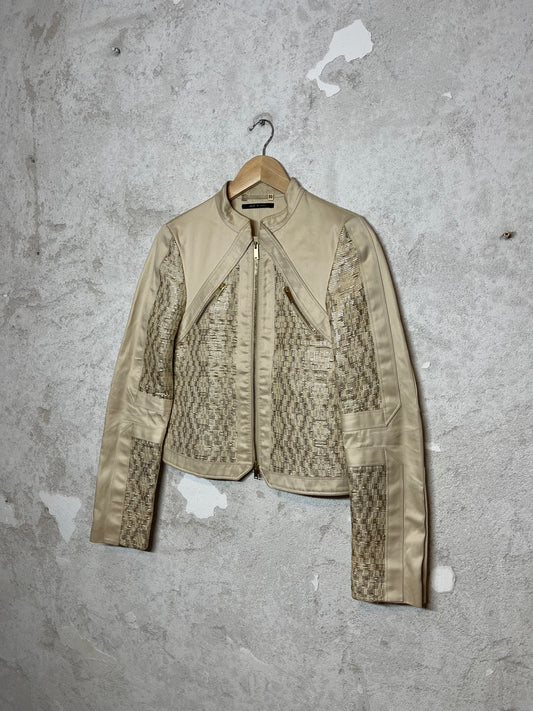 Gucci by Tom Ford 2004 leather gold jacket - M