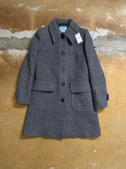 Prada 100% Wool trenchcoat designer jacket - M