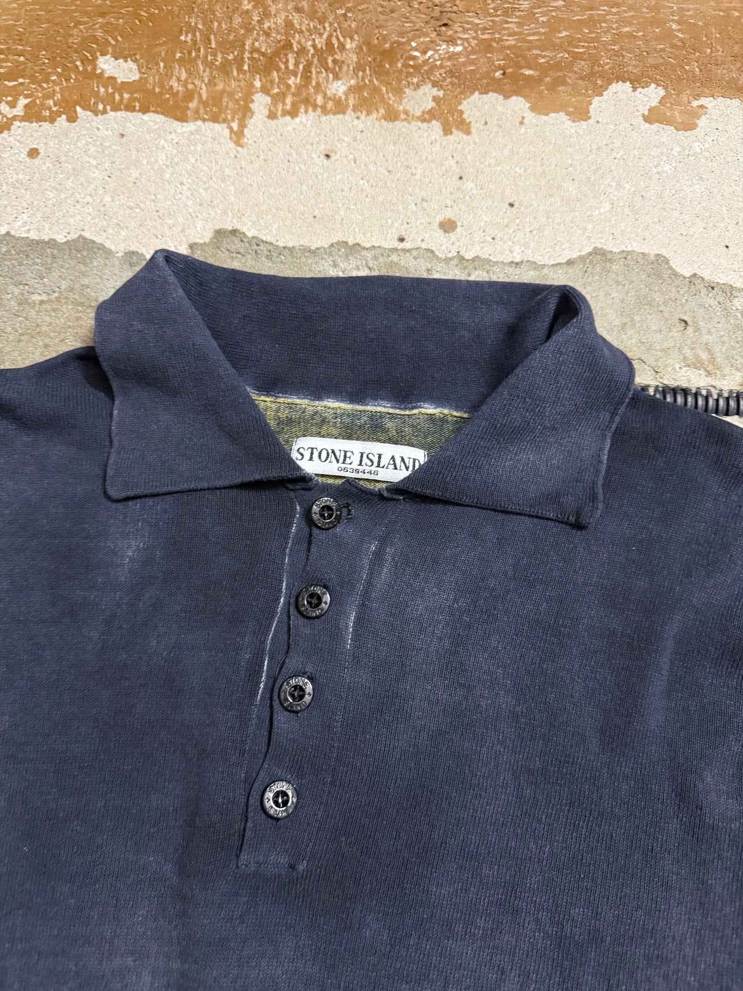 Stone Island vintage knit polo shirt - M