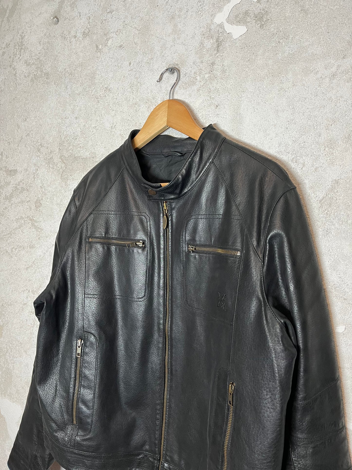 Oxbow vintage motor leather jacket - M