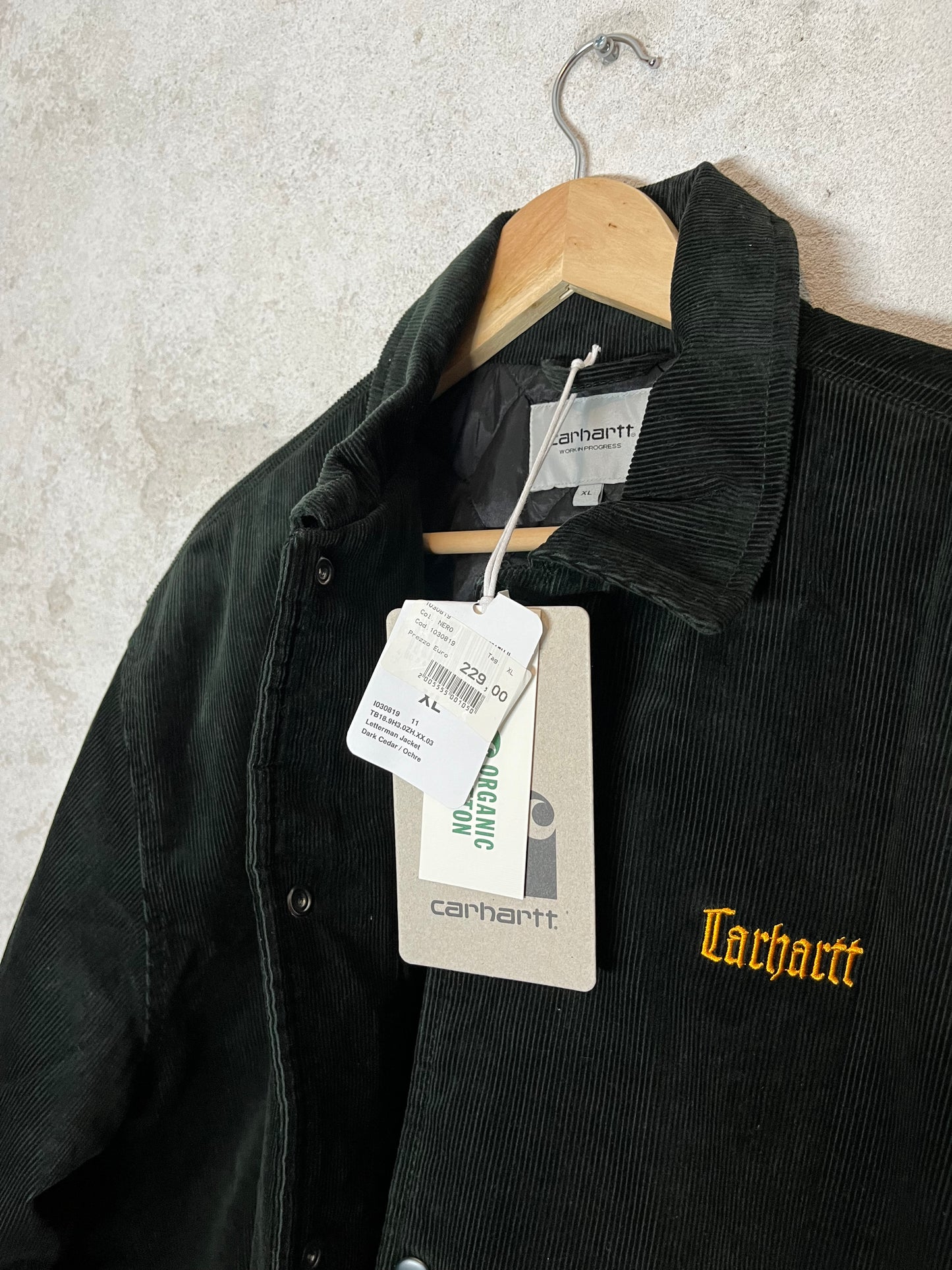 Carhartt Letterman corduroy jacket new with tags - XL