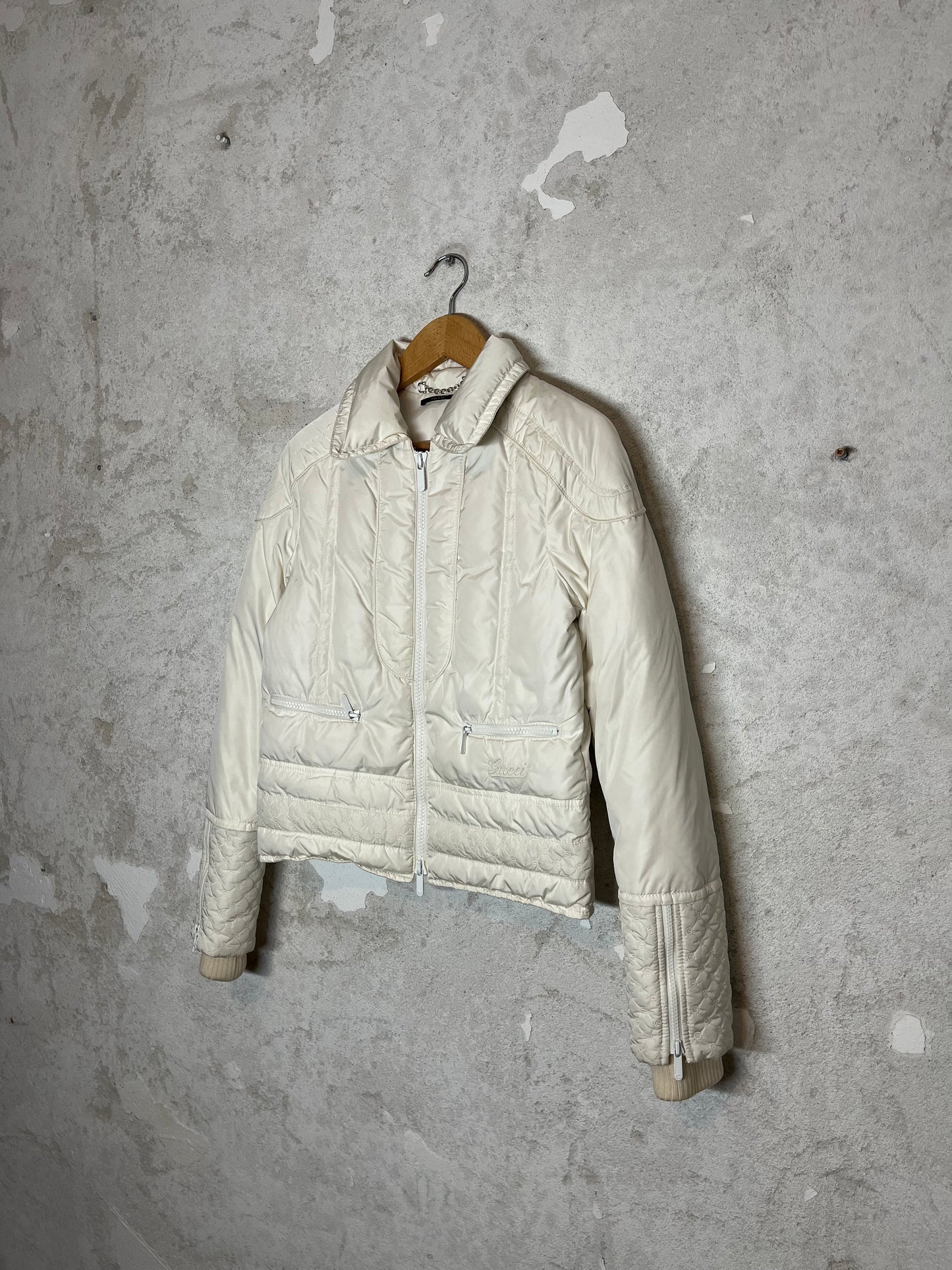 Gucci vintage embroidered puffer jacket - S