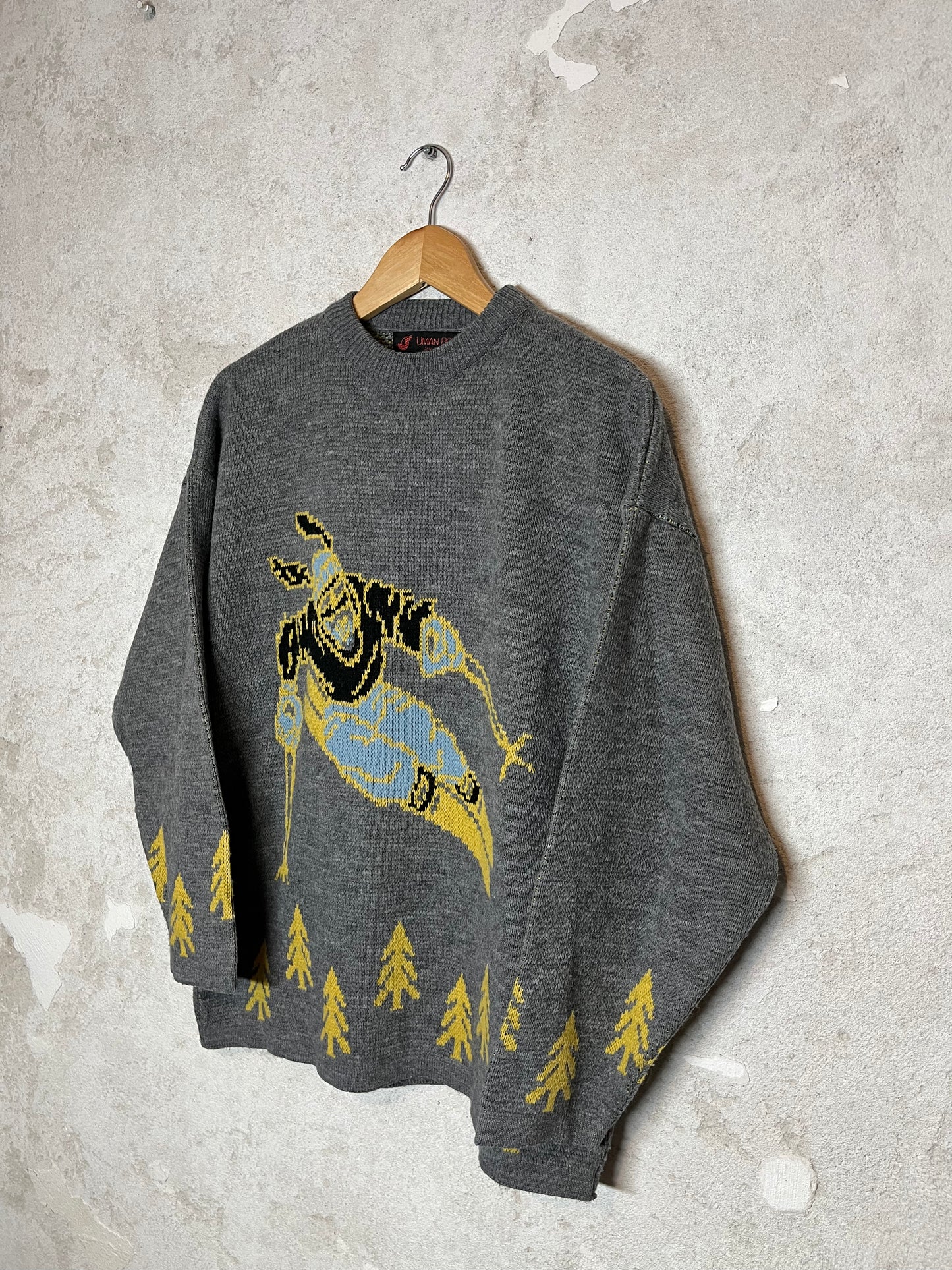 Vintage Ski Snowboarding knit sweater - M