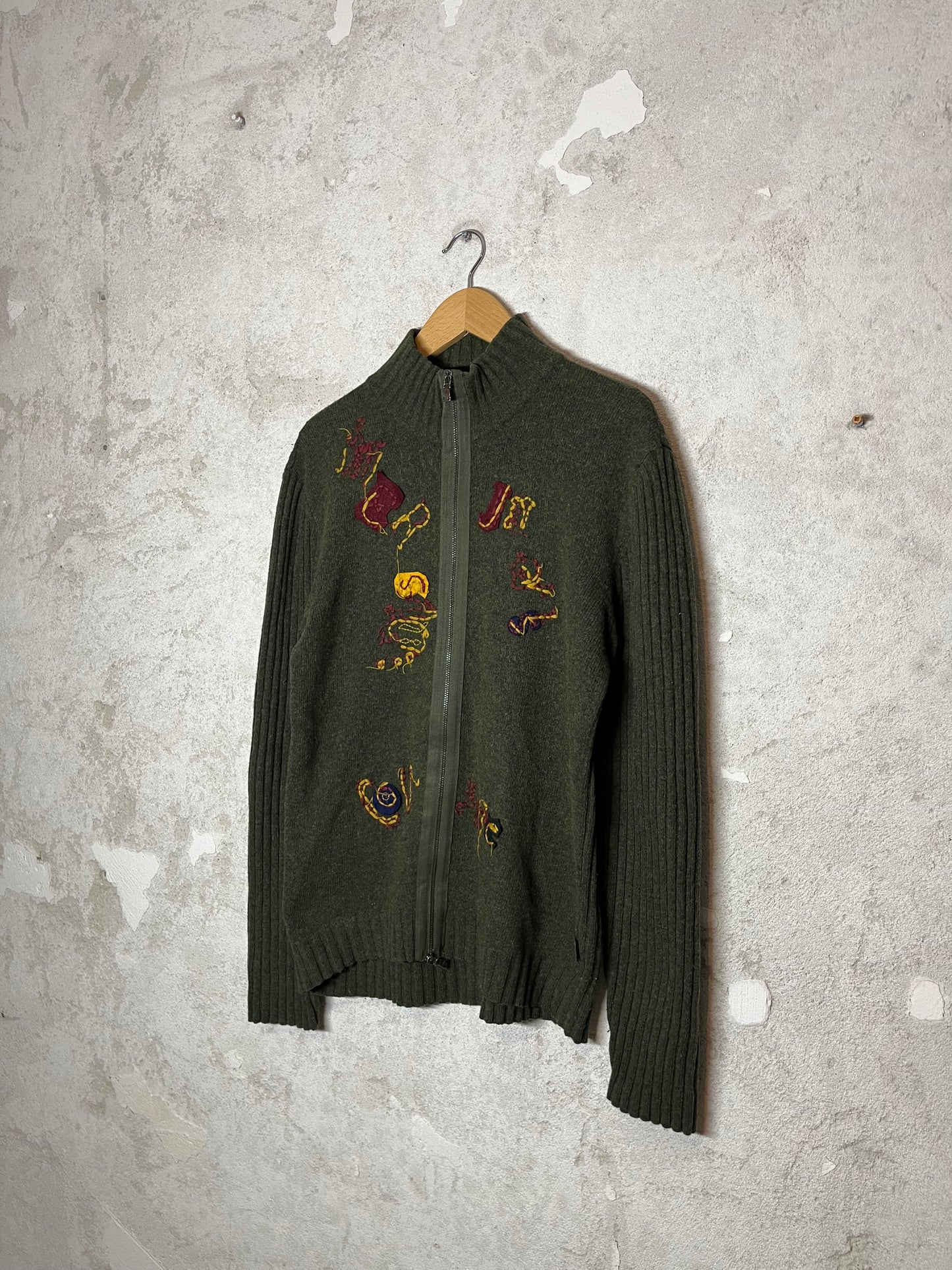 Versace vintage embroidered knit sweater - M