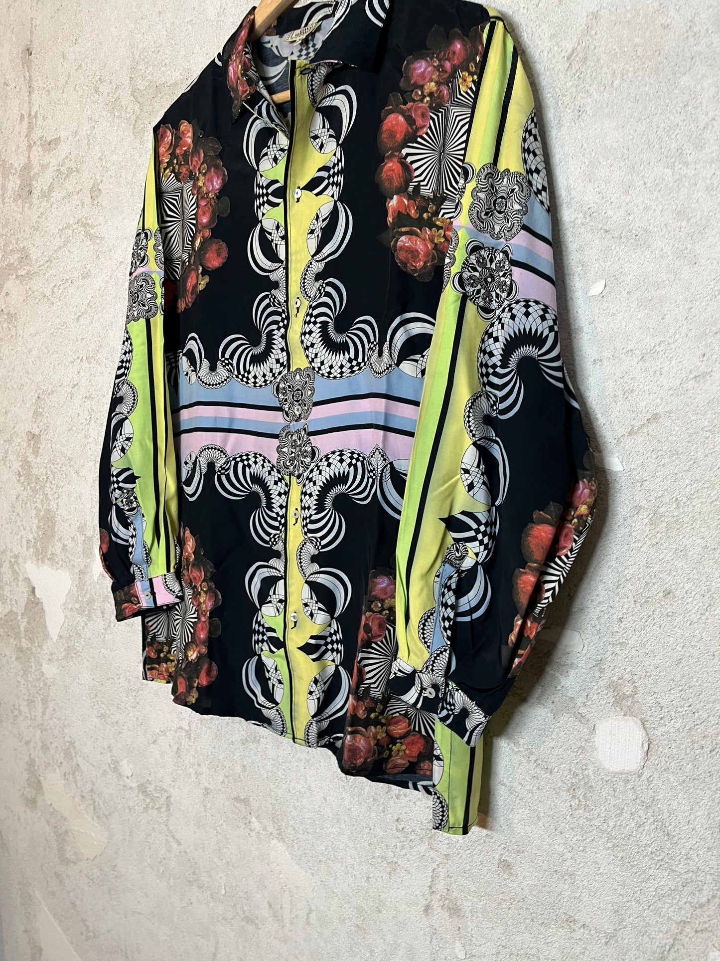 Gianni Versace Jeans multicolor psychedelic 90s 2000s shirt - M