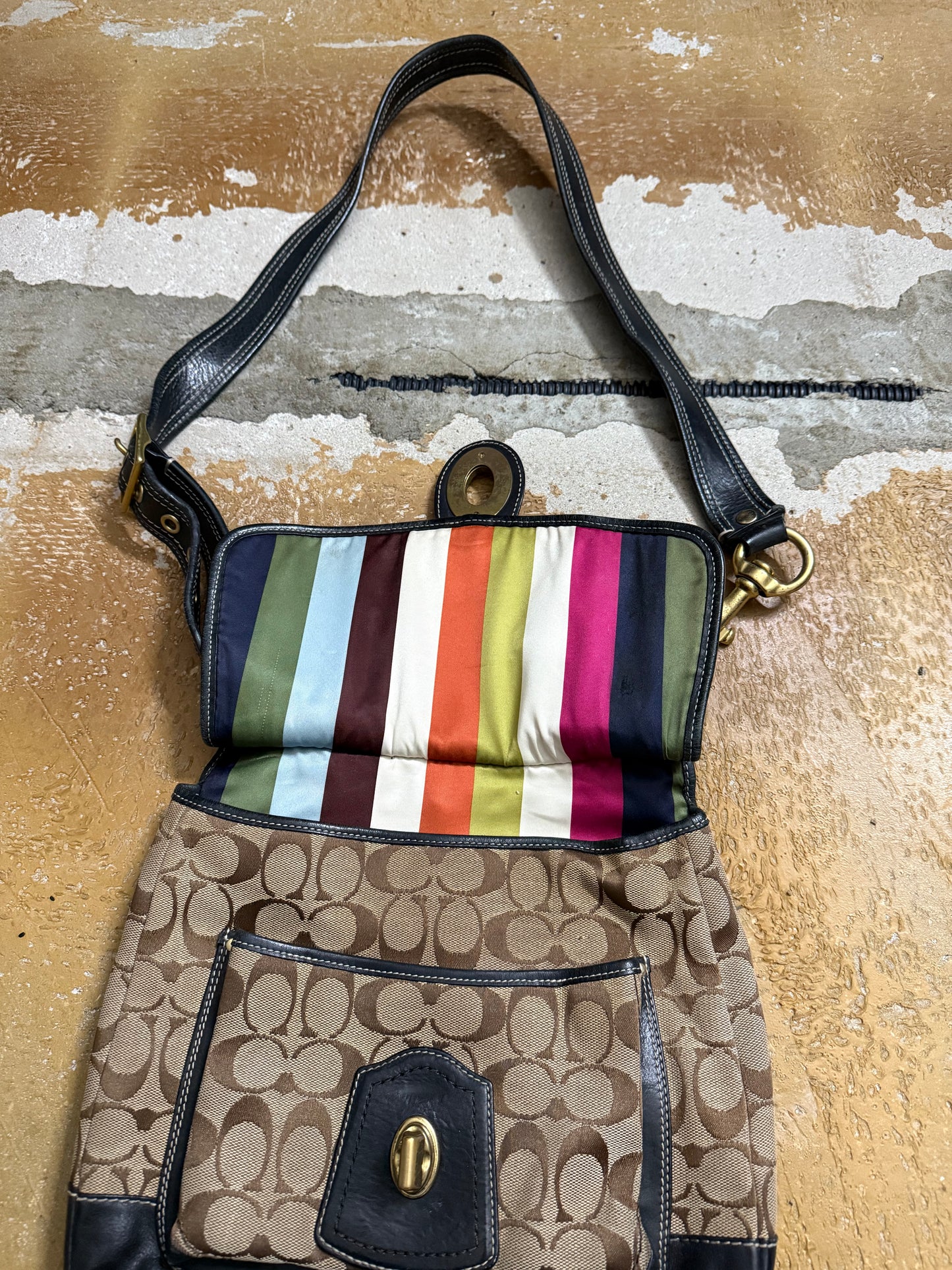 Coach vintage monogram leather bag