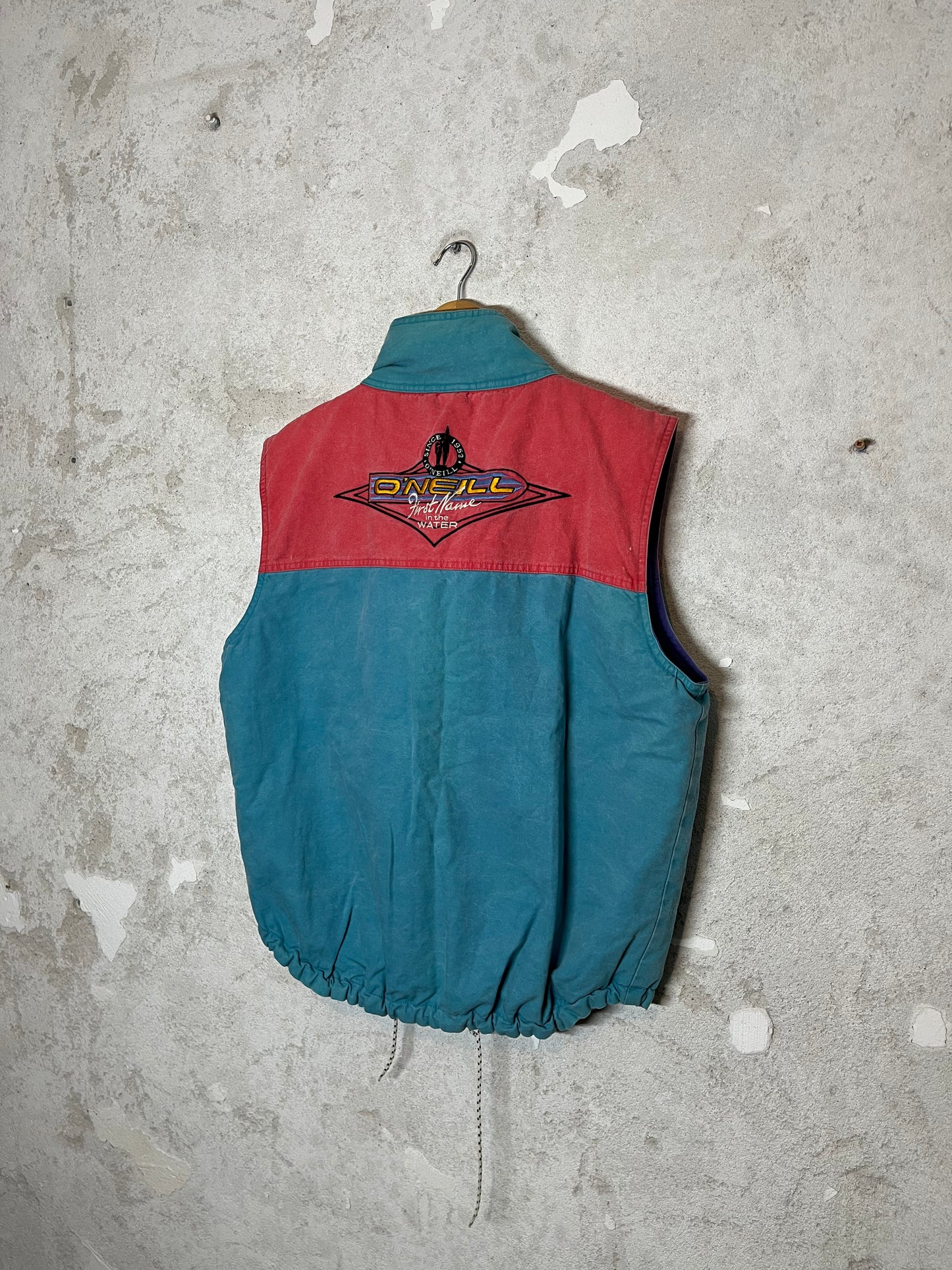 O’neill vintage 90s embroidered denim gilet - S