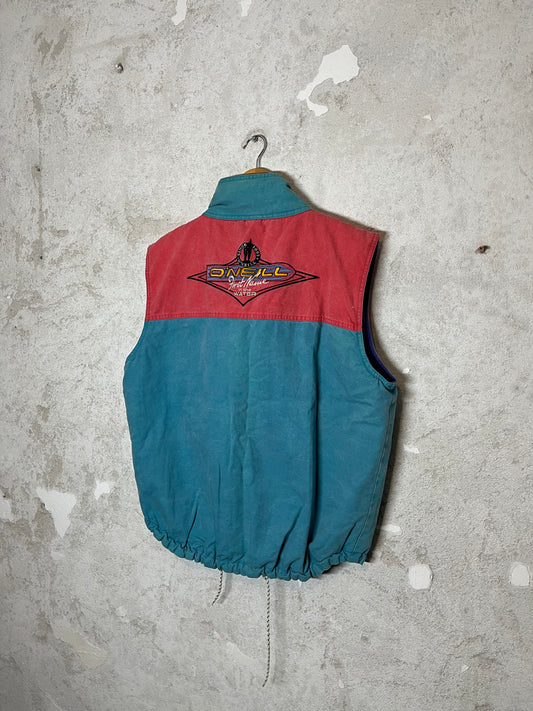 O’neill vintage 90s embroidered denim gilet - S