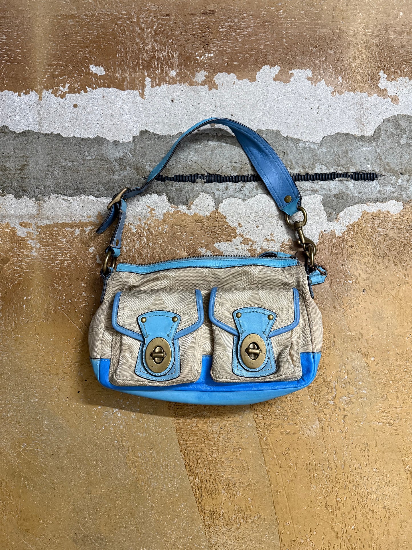 Coach vintage monogram blue bag