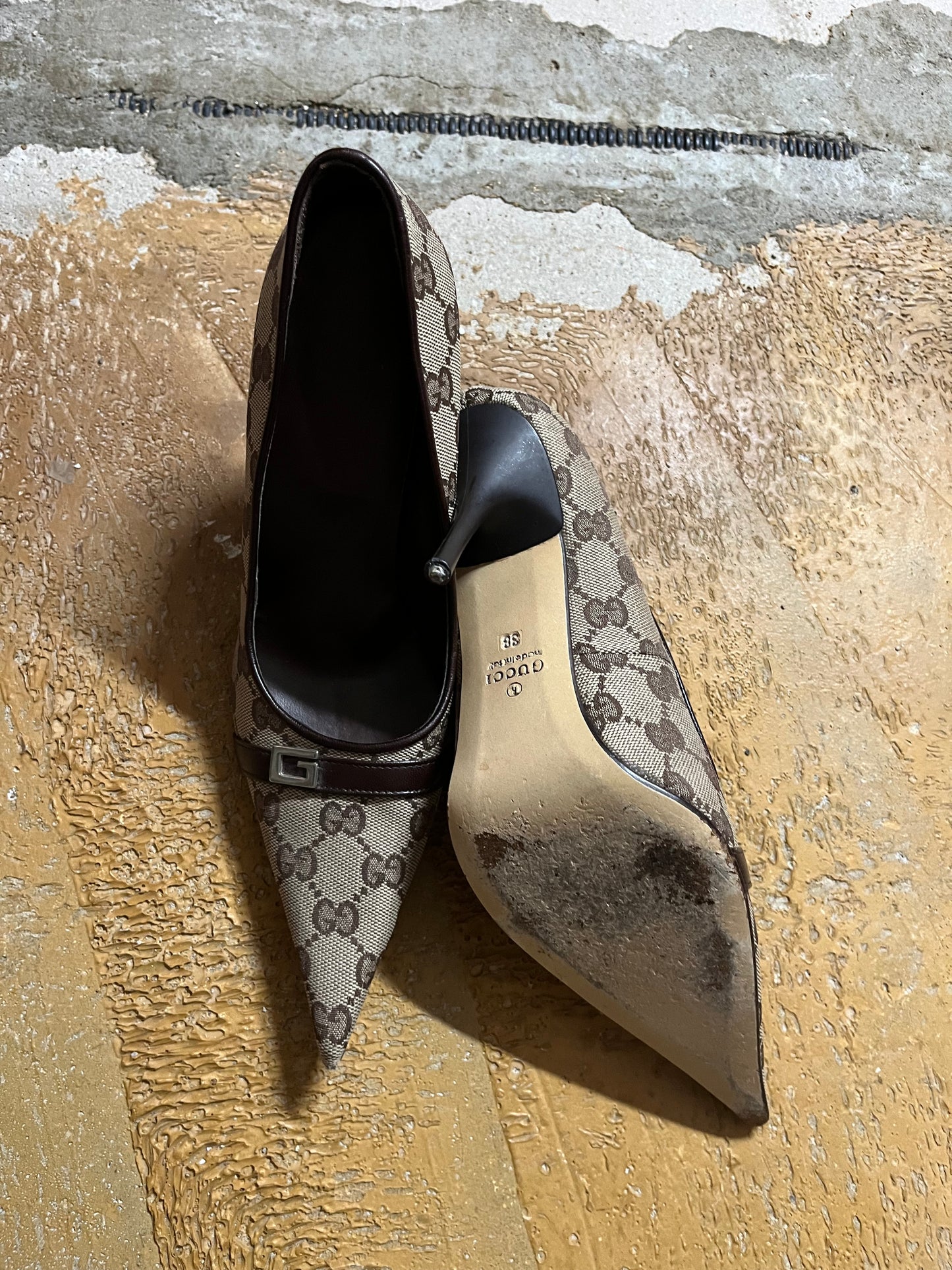 Gucci kitten heels vintage monogram - 38