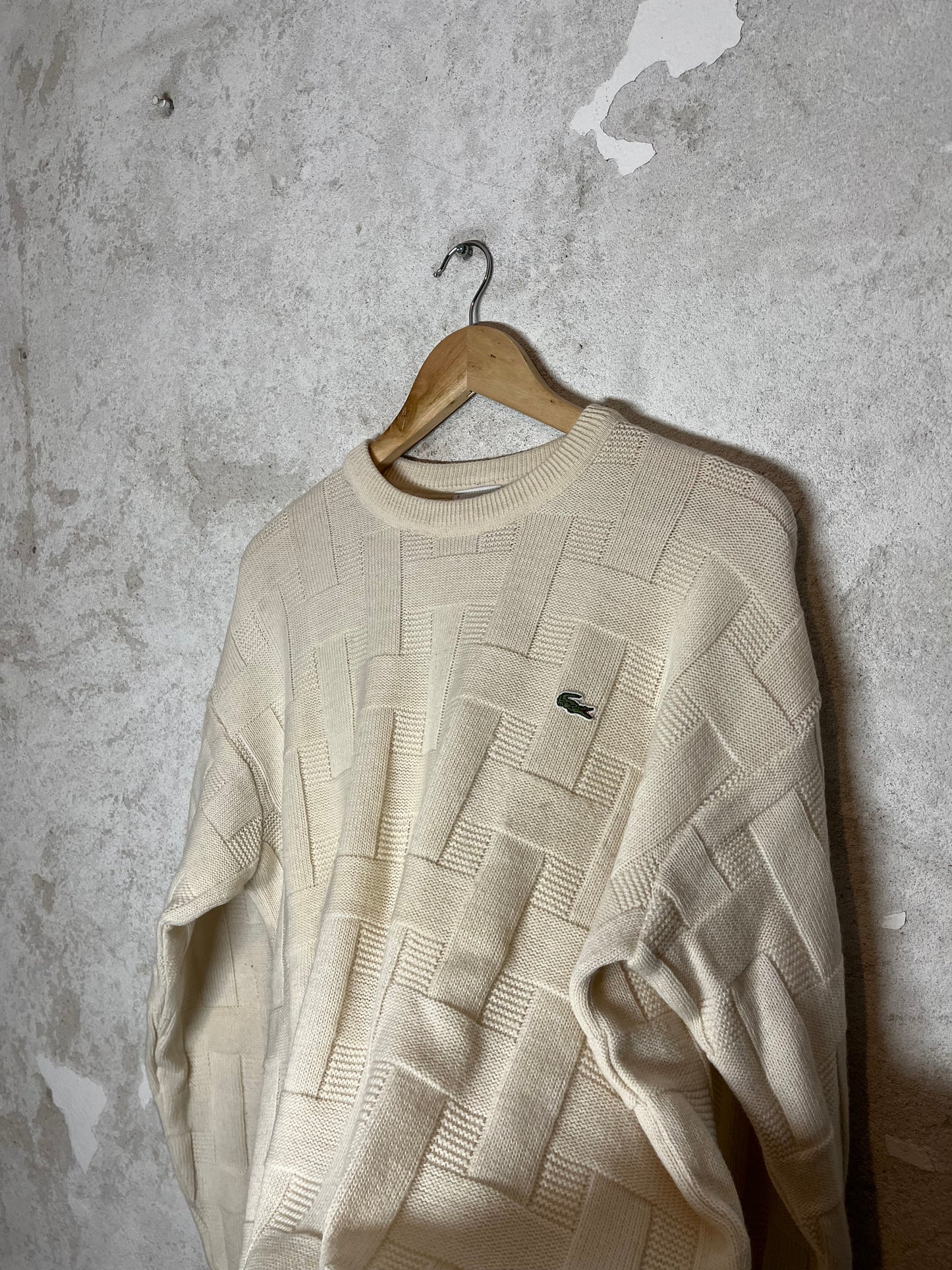 Lacoste 2000s 90s vintage retro knit sweatshirt - M/L