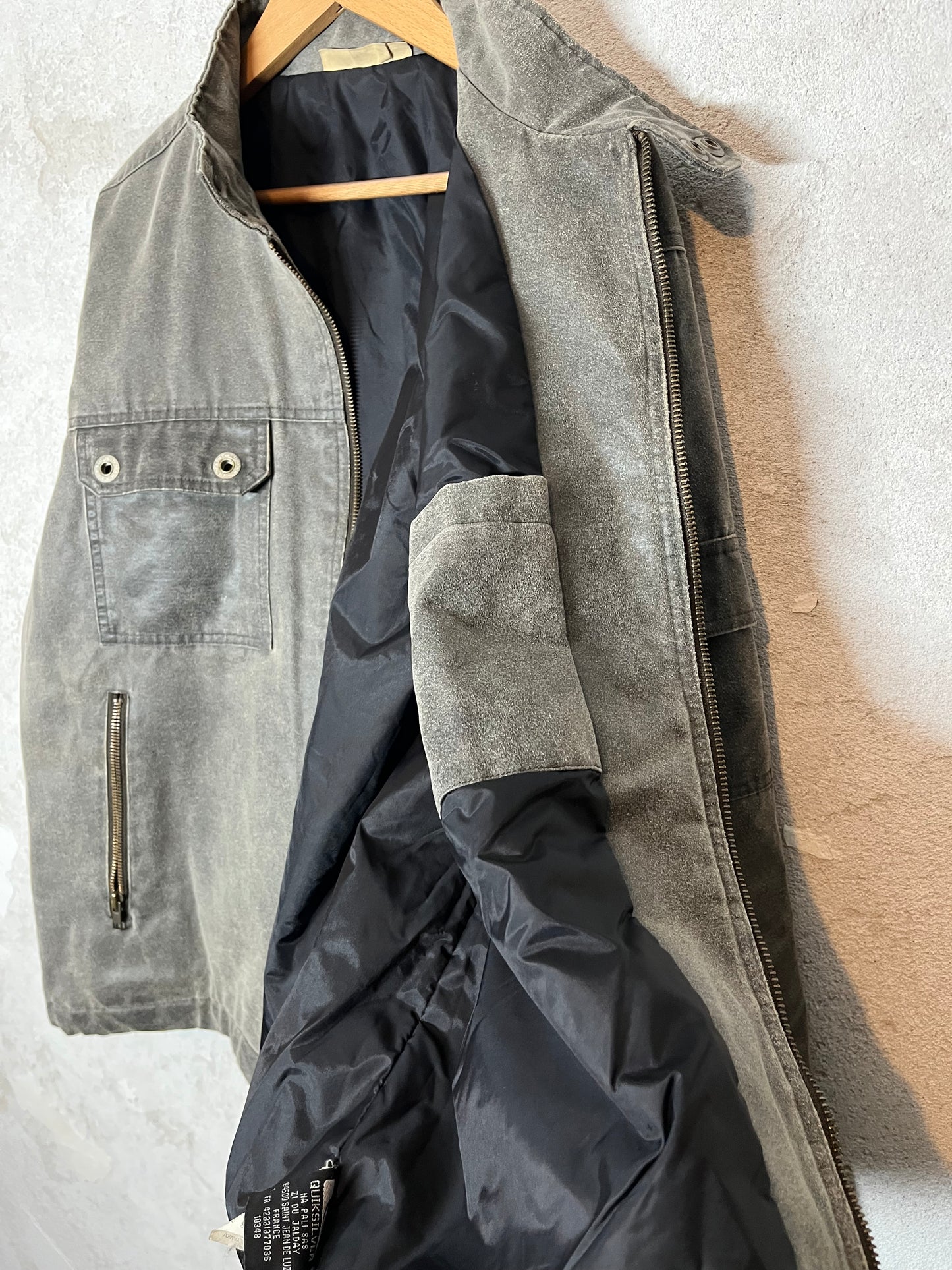 Quiksilver leather jacket - L