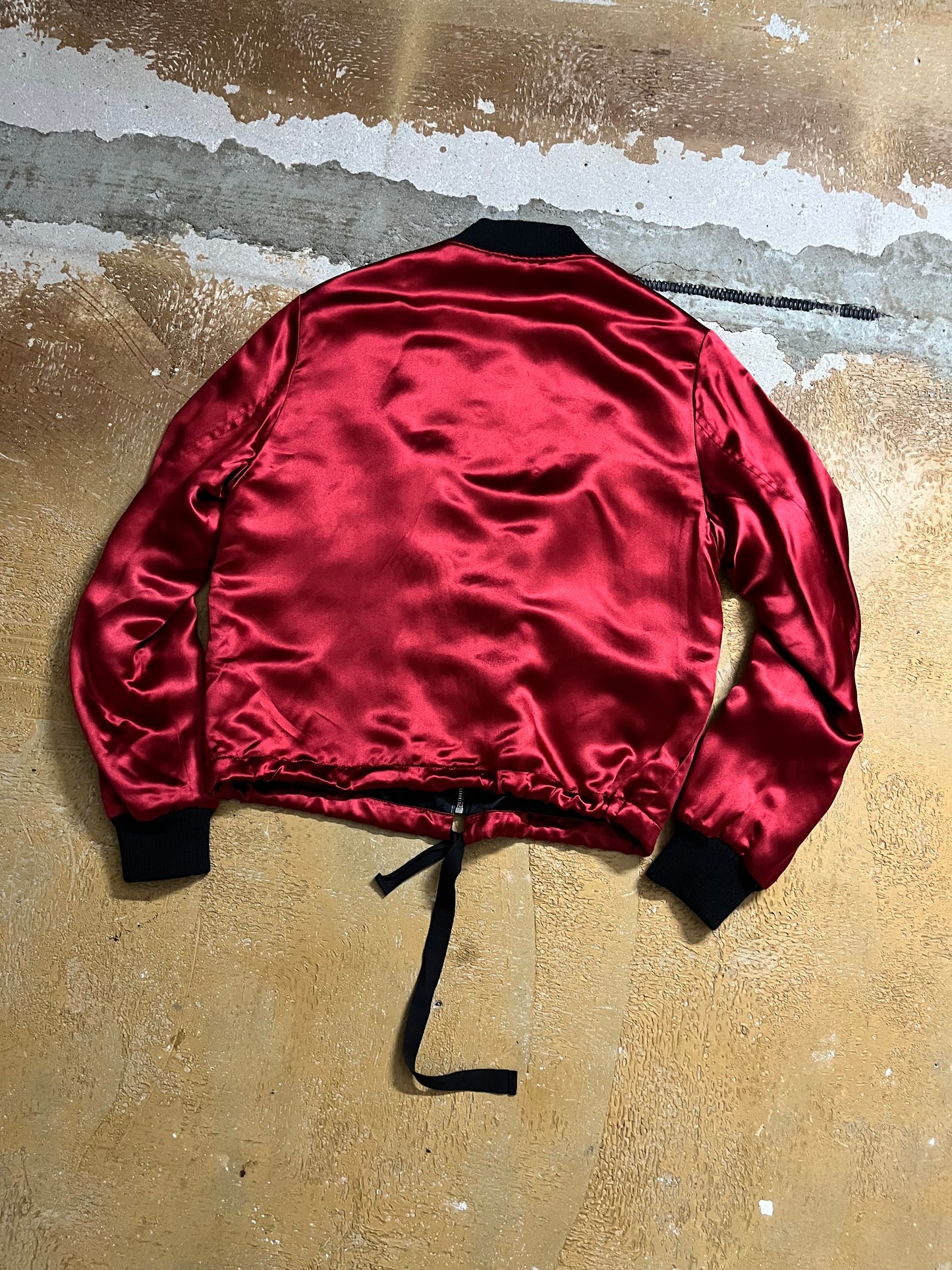 Saint Laurent studded satin bomber jacket - S