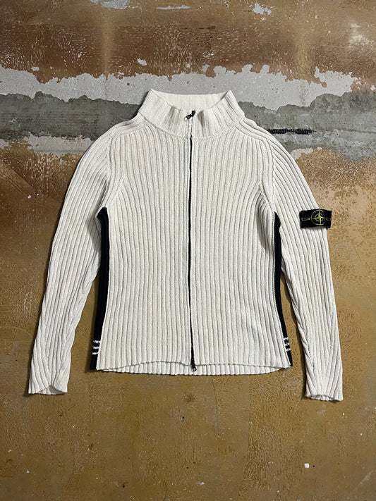 Stone Island white knit sweater - M