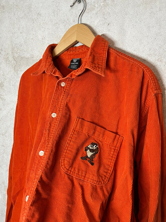 Vintage Corduroy Warner Bros Looney Tunes Taz overshirt - L