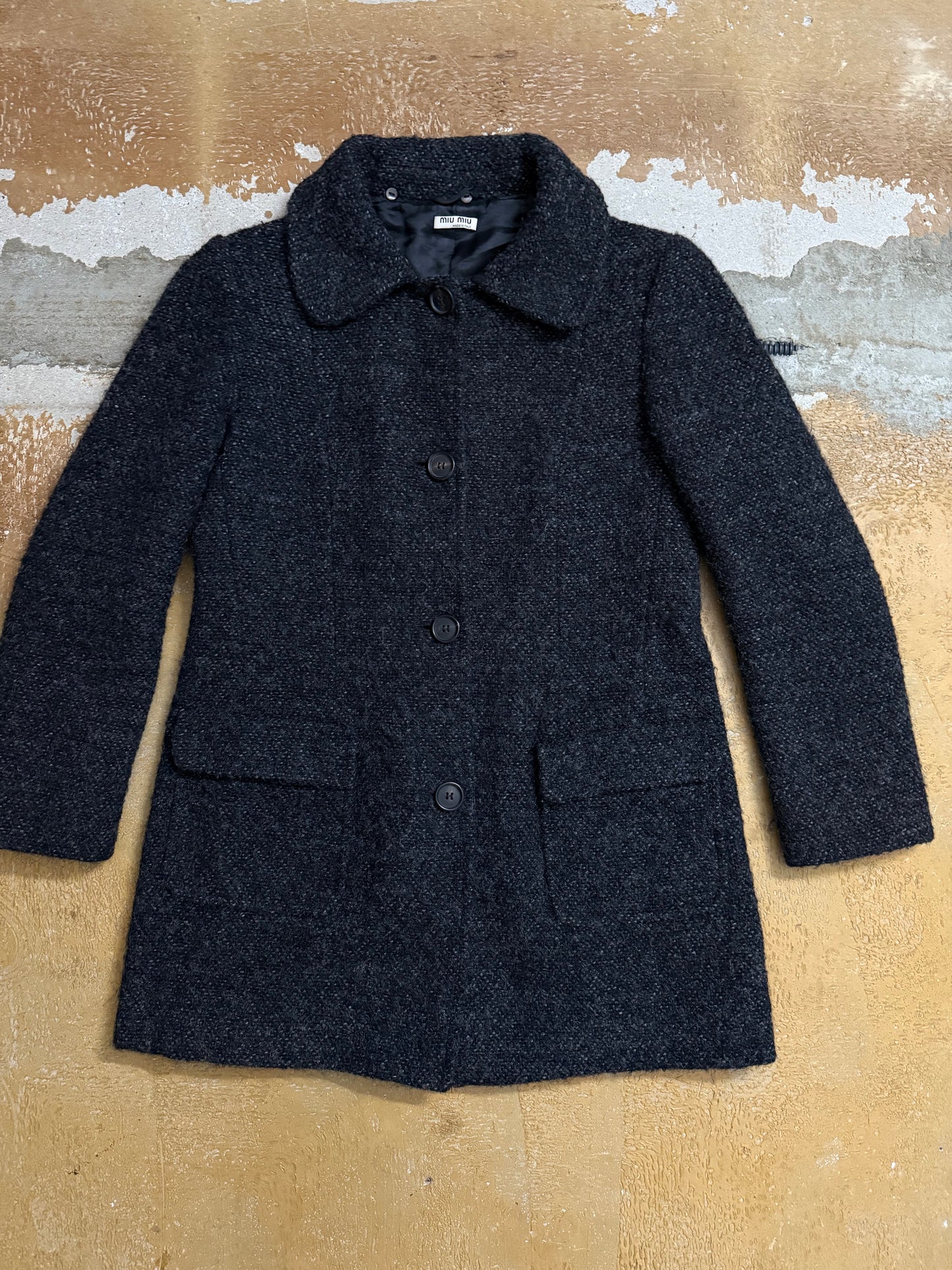 Miu Miu Mohair & Virgin wool blend trenchcoat - S