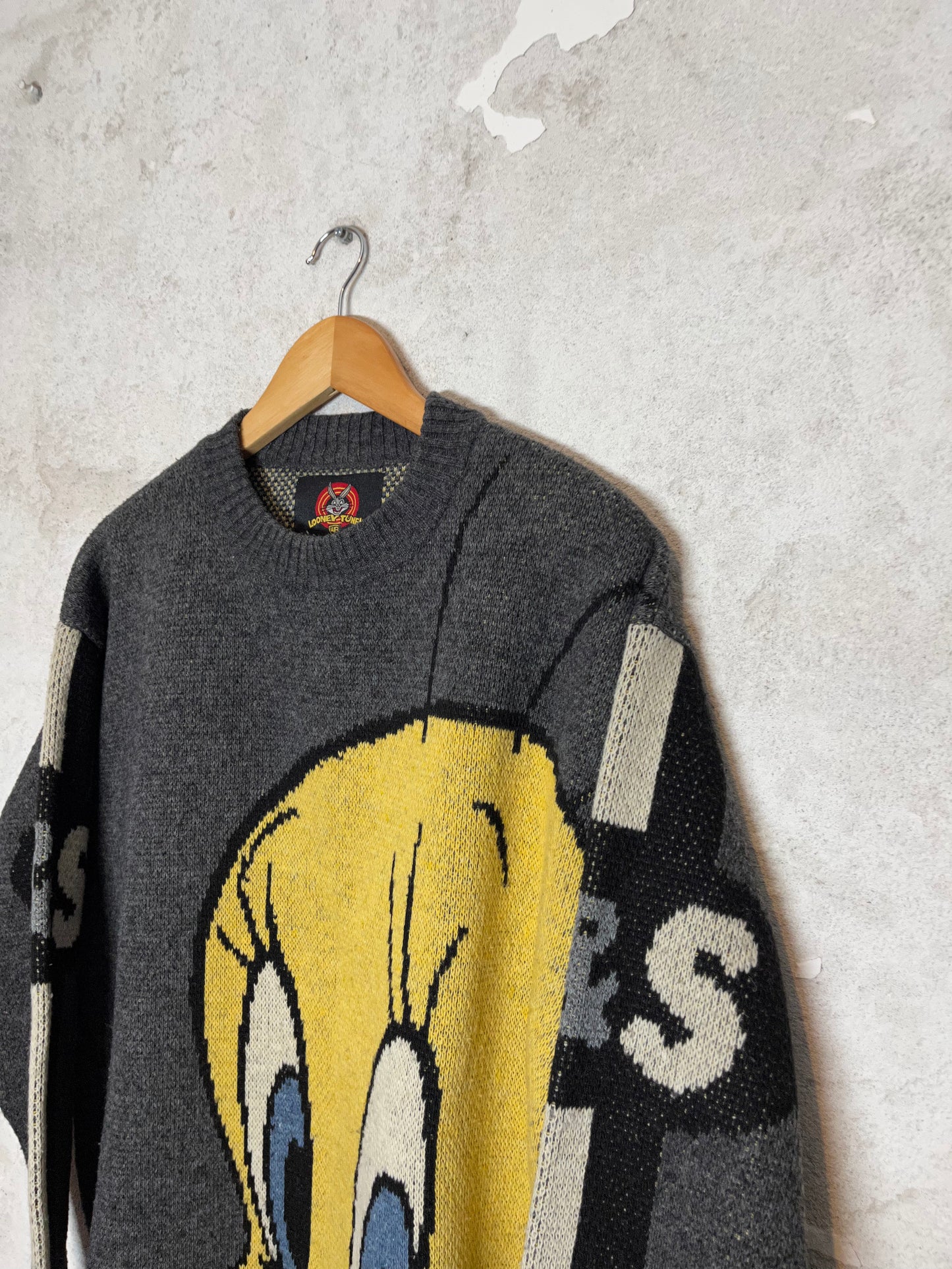 Looney Tunes Titi ski snowboard heavy knit sweatshirt - L