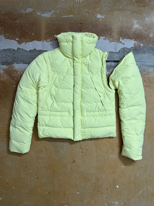 Louis Vuitton yellow zip off sleeves puffer jacket - L