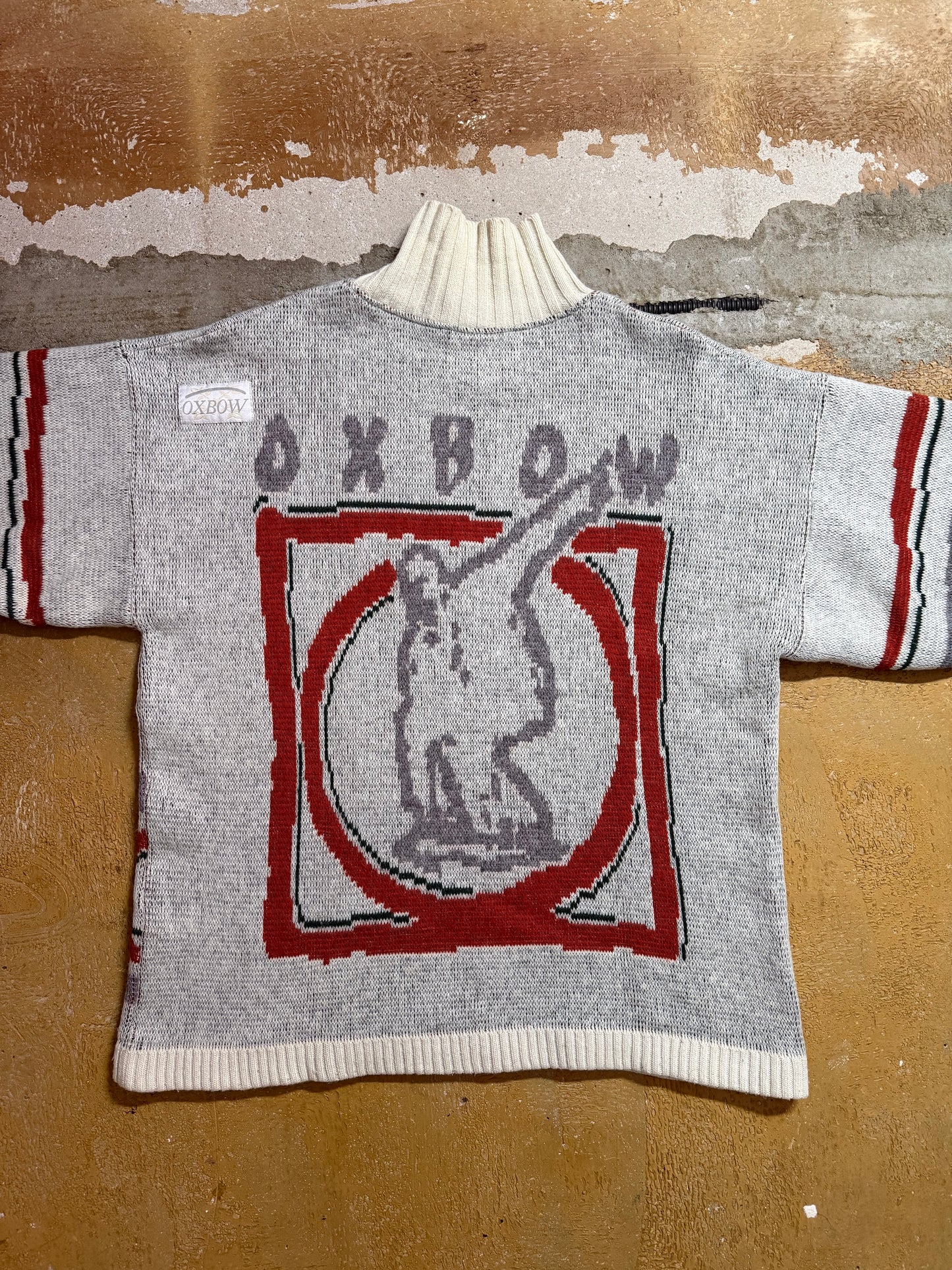 Oxbow vintage graphic winter knit sweater - M