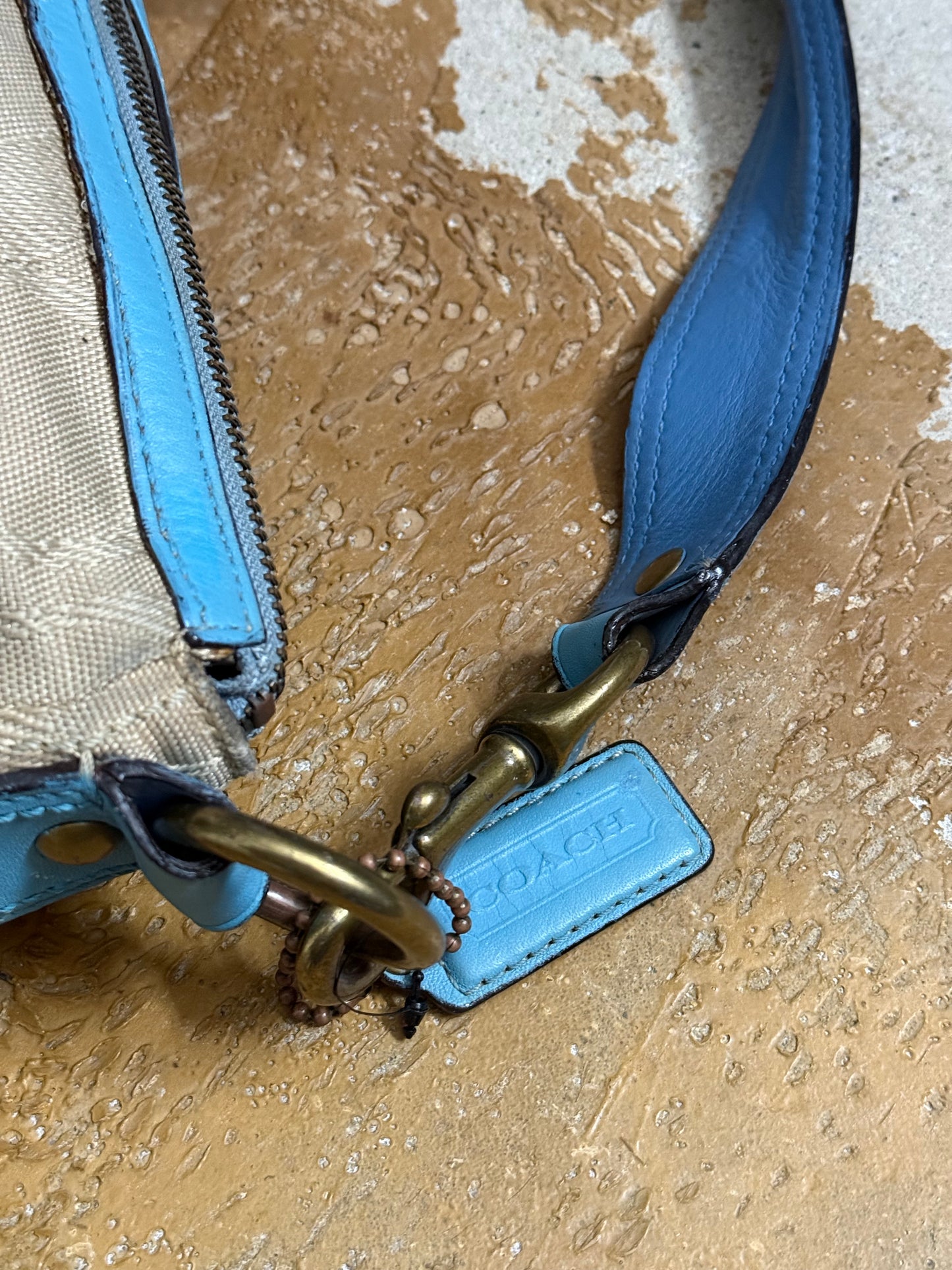 Coach vintage monogram blue bag