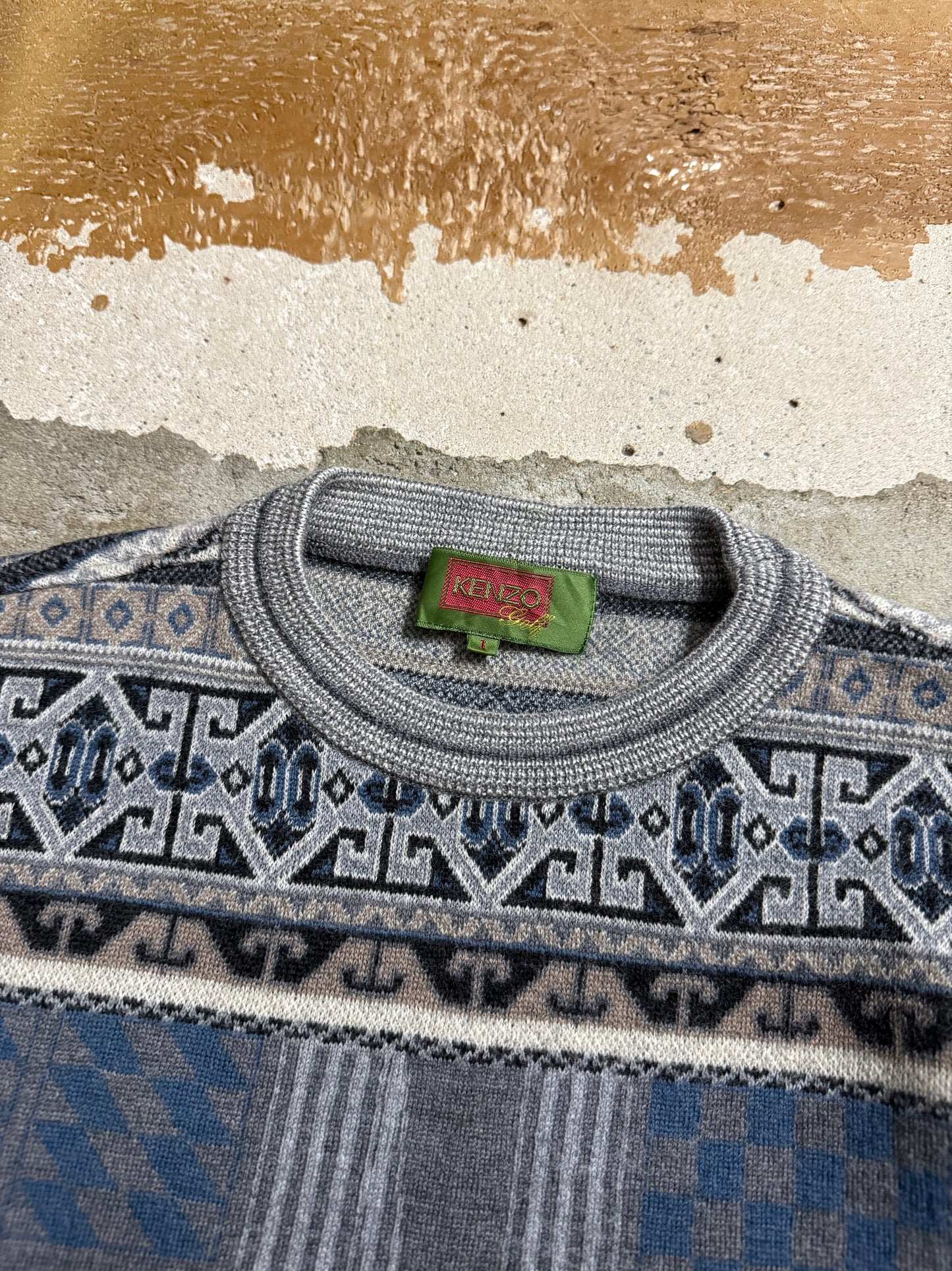 Kenzo Golf 100% wool knit sweater - XS