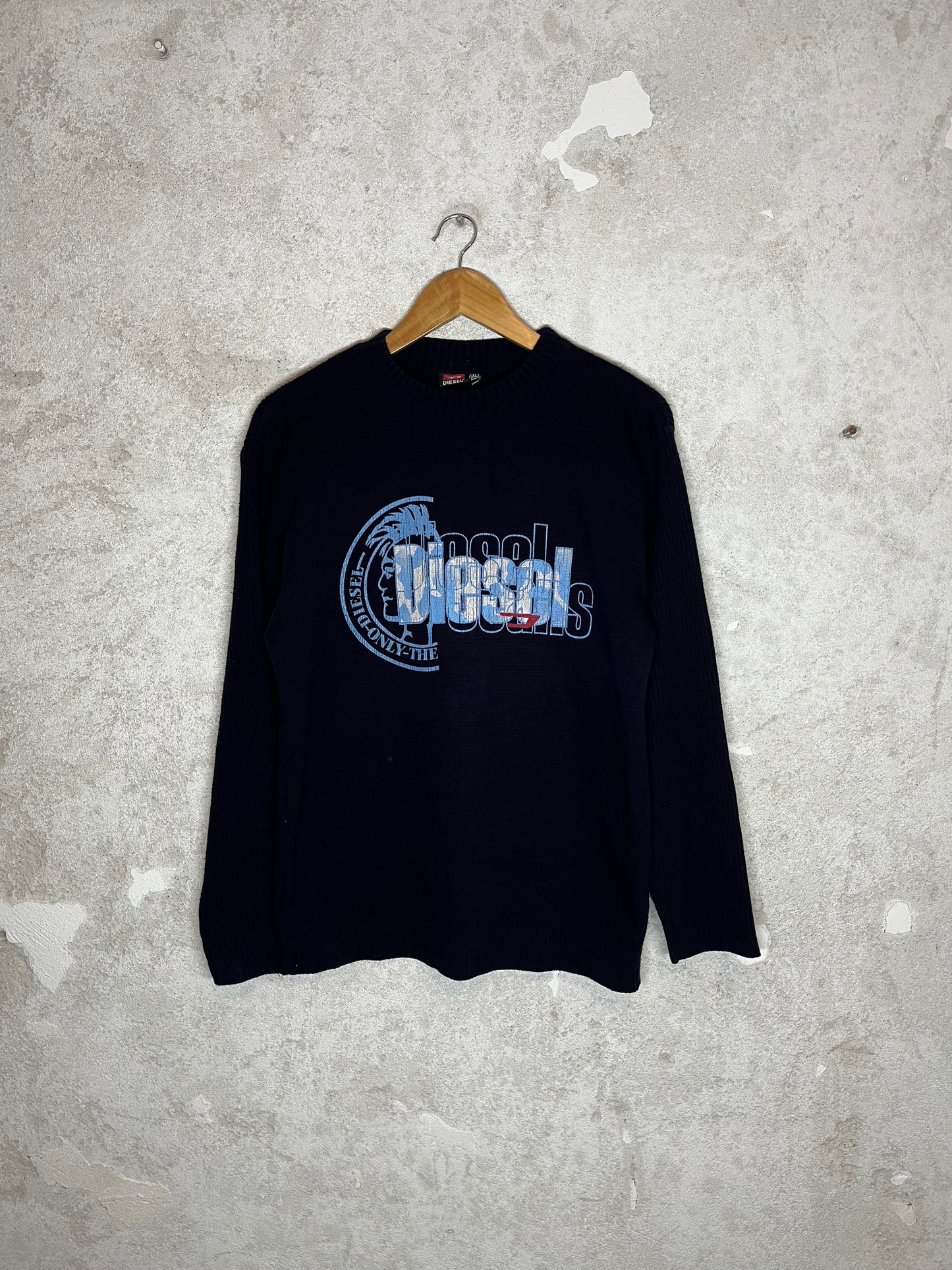 Diesel vintage printed knit sweater - XL