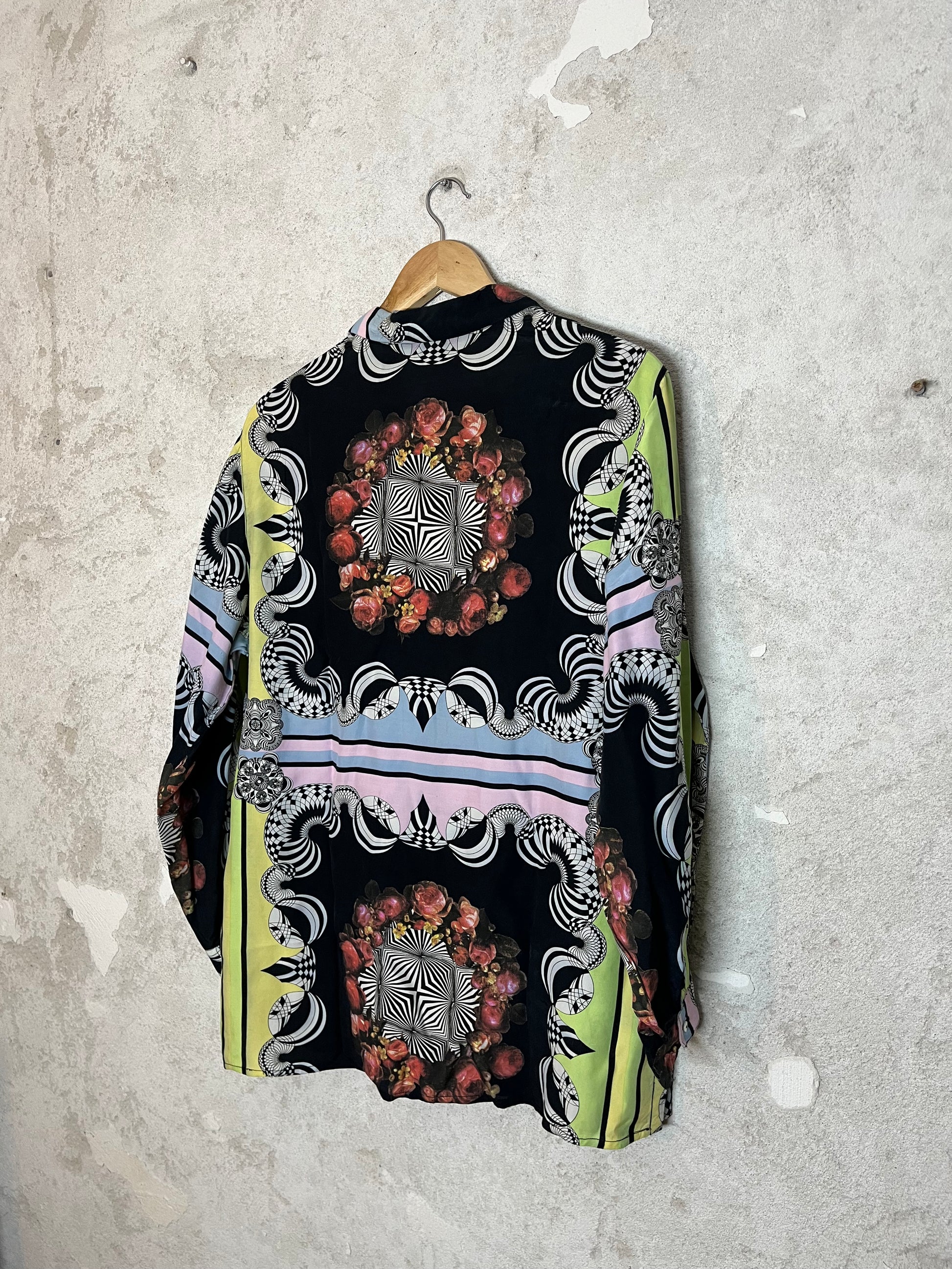 Gianni Versace Jeans multicolor psychedelic 90s 2000s shirt