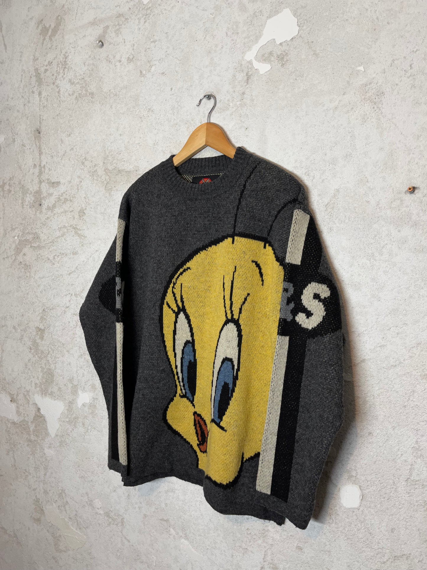 Looney Tunes Titi ski snowboard heavy knit sweatshirt - L