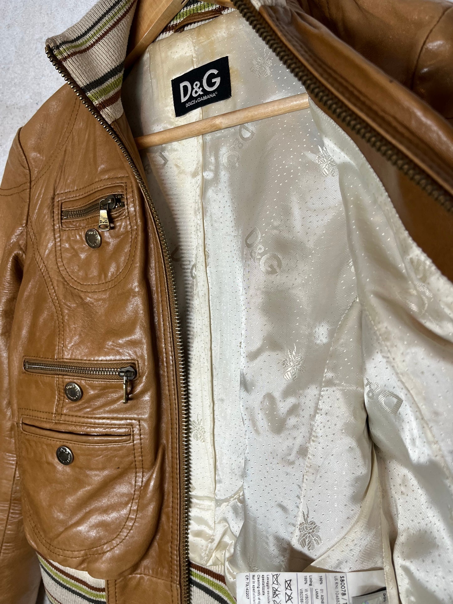 Dolce & Gabbana leather jacket - XS