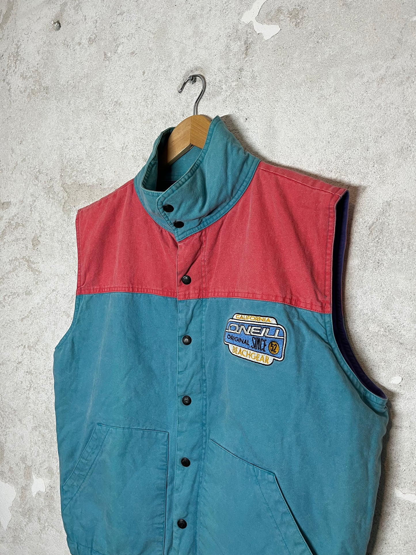 O’neill vintage 90s embroidered denim gilet - S