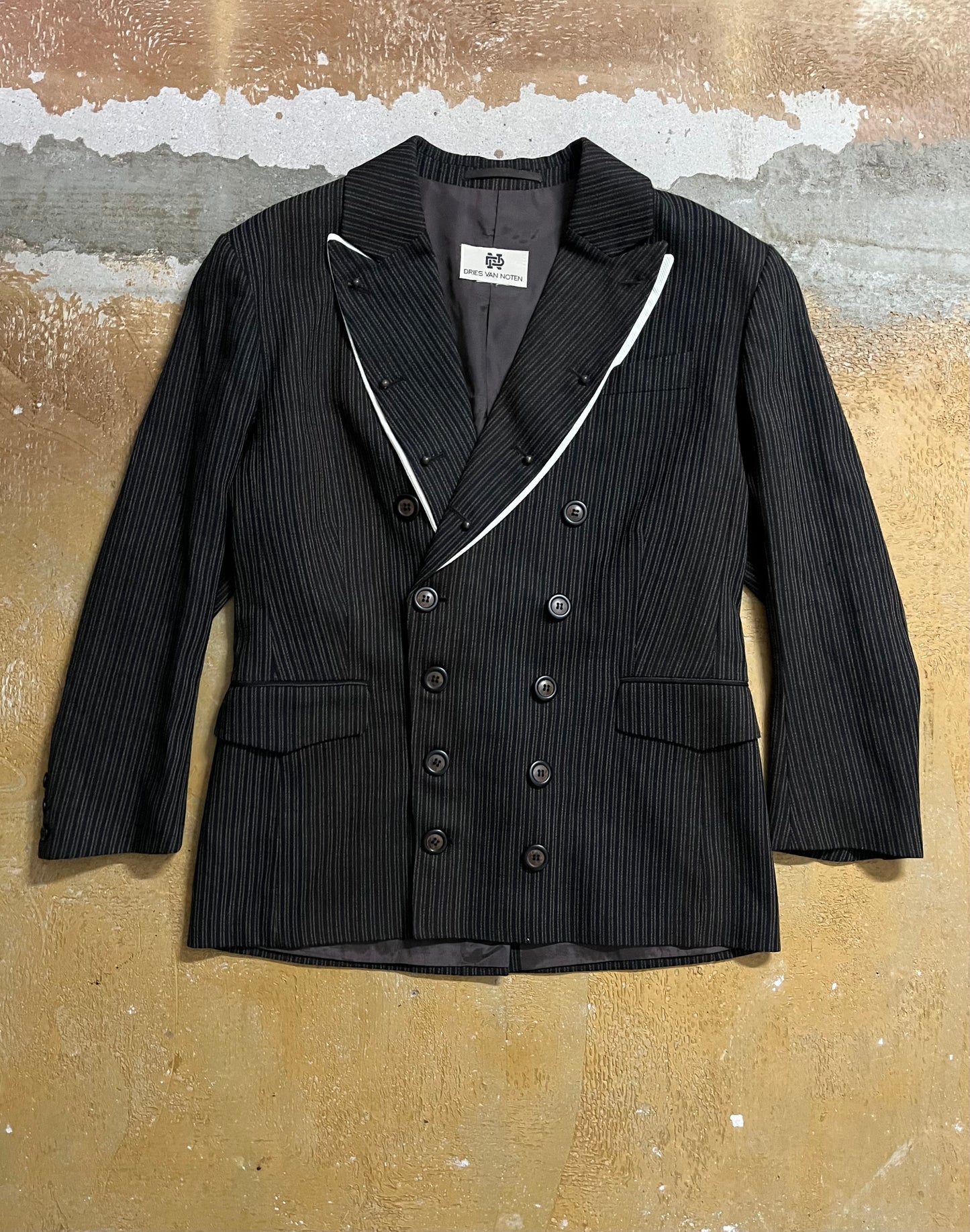 Dries van Noten virgin wool skirt + blazer - L