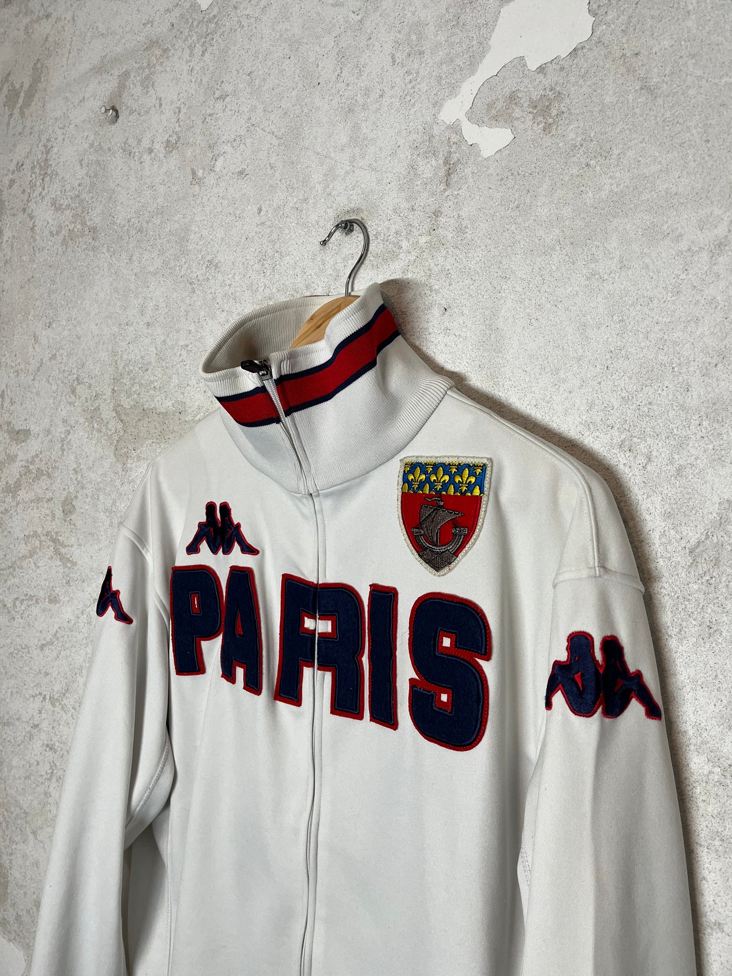 Kappa vintage retro ''Paris'' soccer zip-up sweatshirt - M