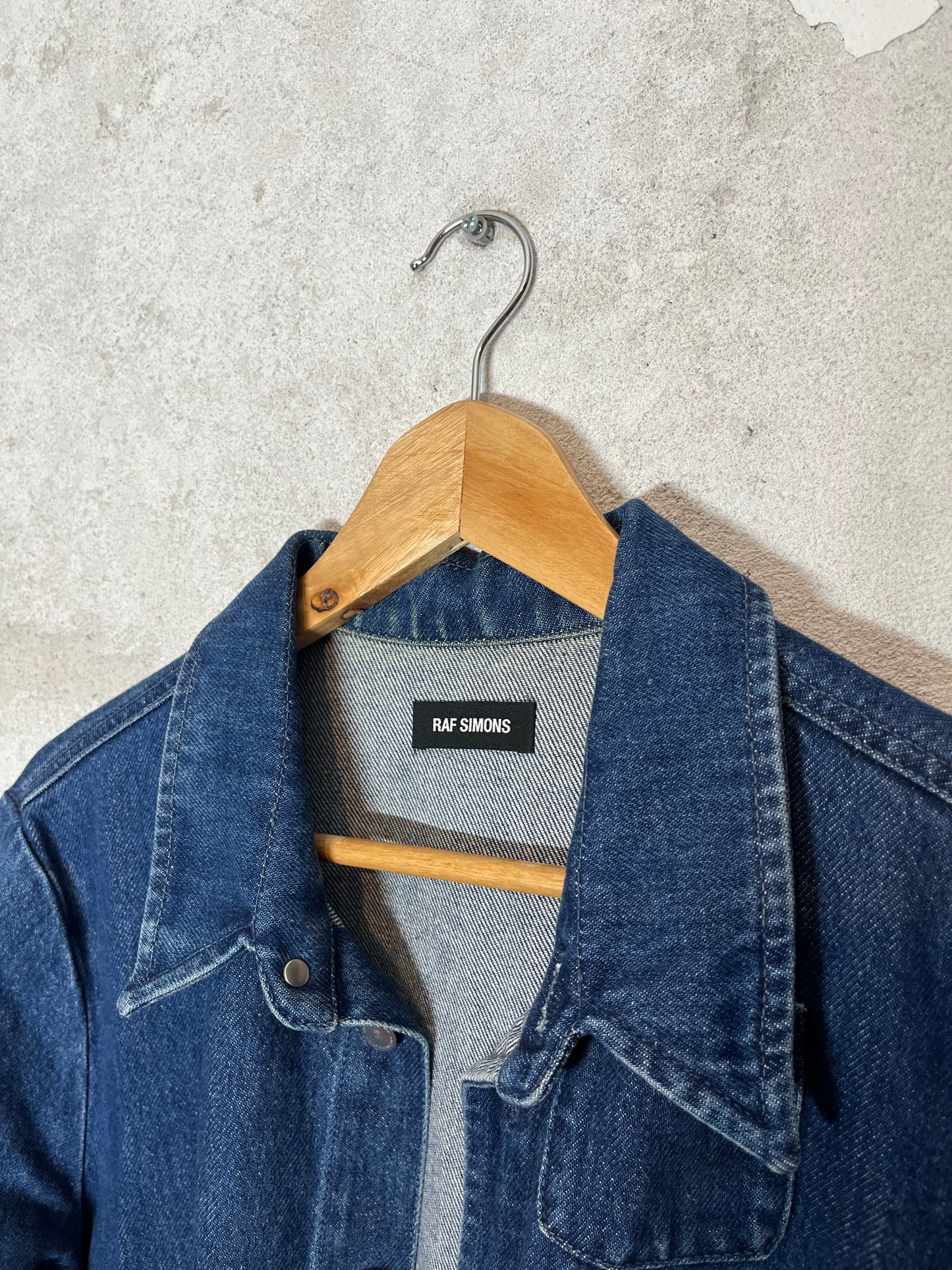 Raf Simons Denim overshirt with branded patch - S