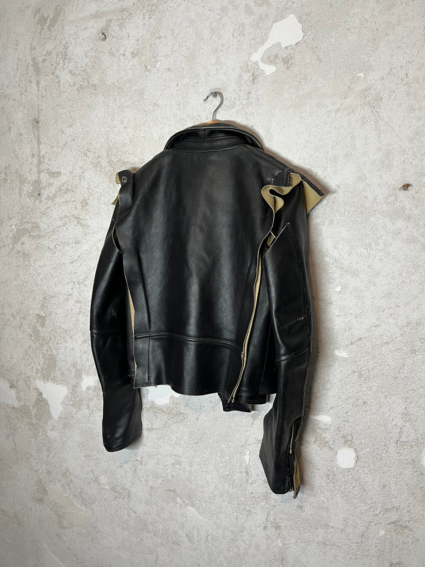 Maison Martin Margiela x H&M deconstructed biker leather jacket - M