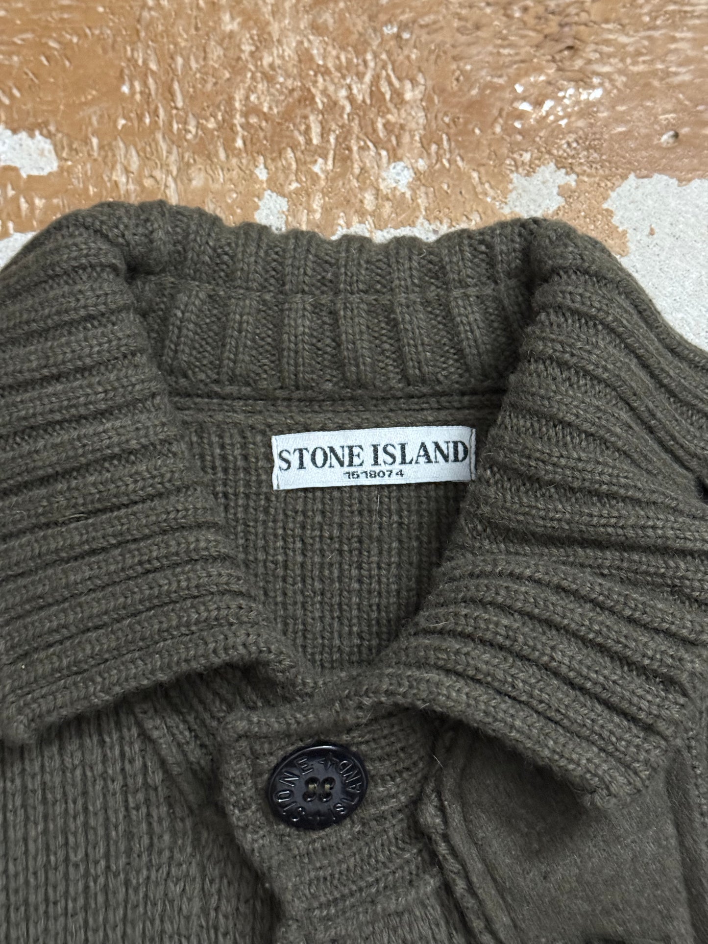 Stone Island 100% wool green jacket - L