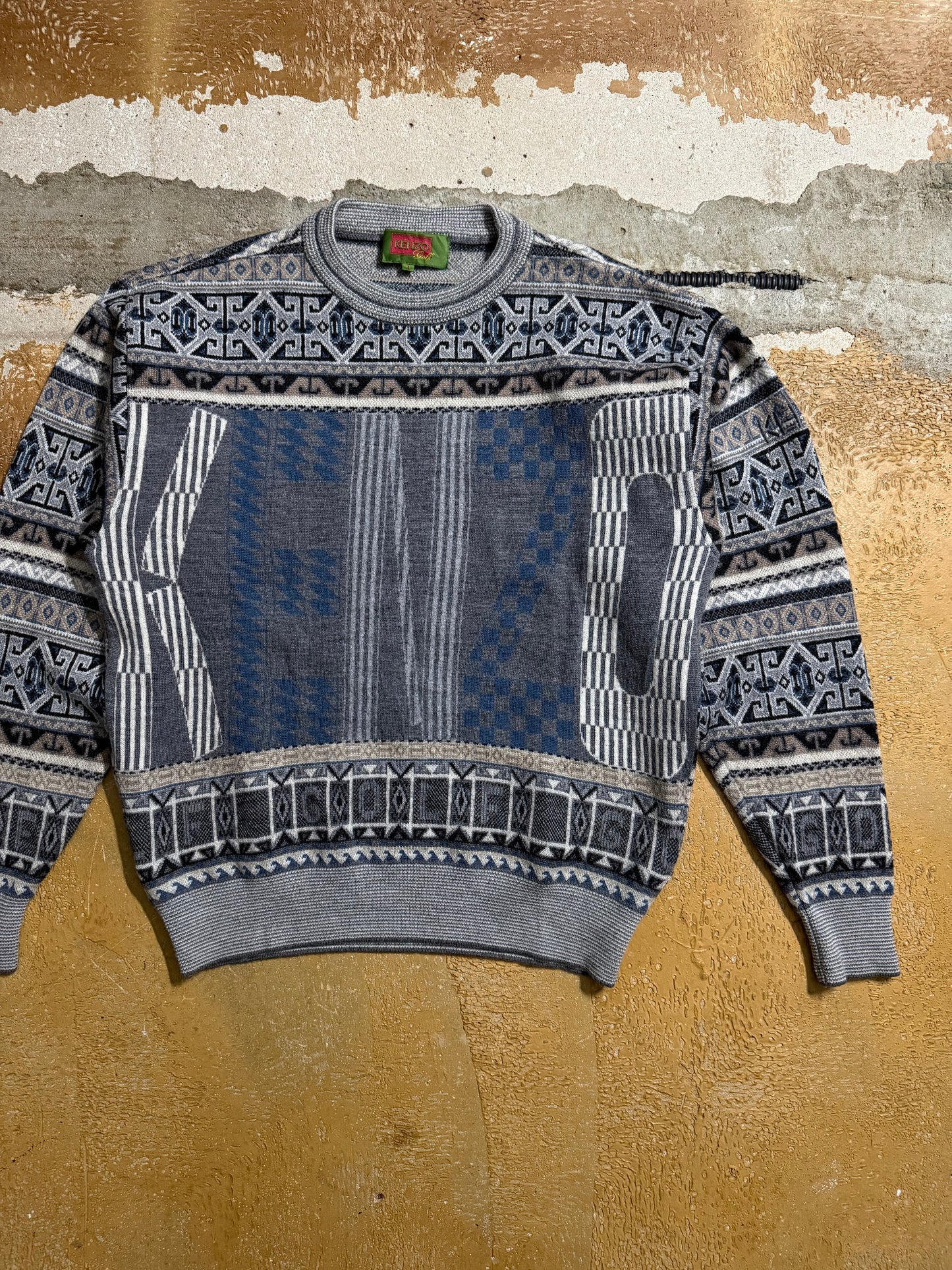 Kenzo Golf 100% wool knit sweater - XS