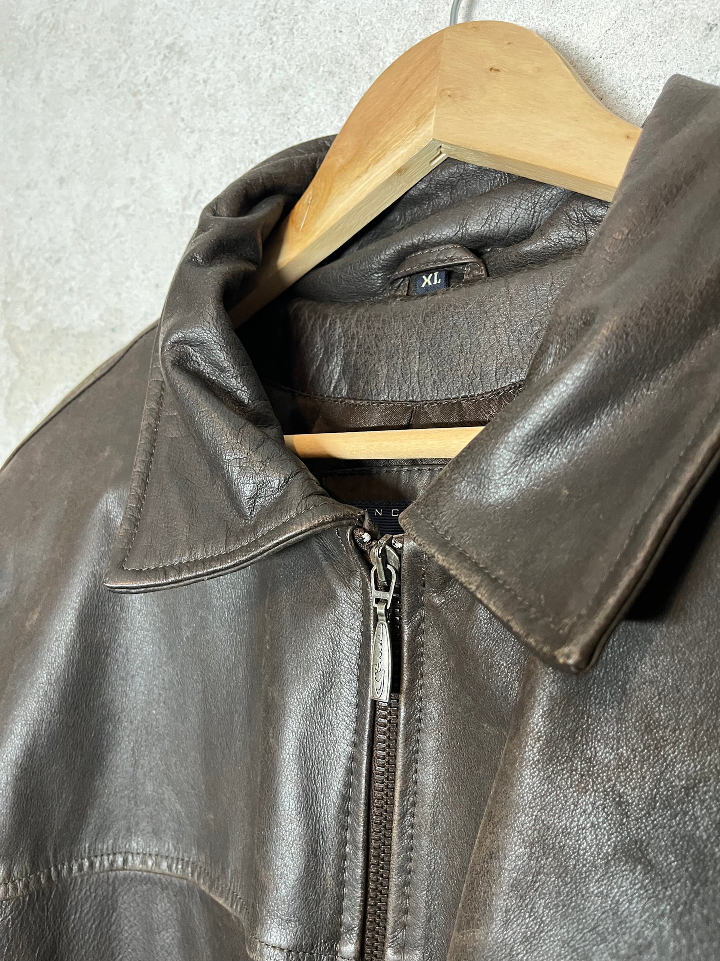 O'neill vintage 2000s embossed logo leather jacket - XXL