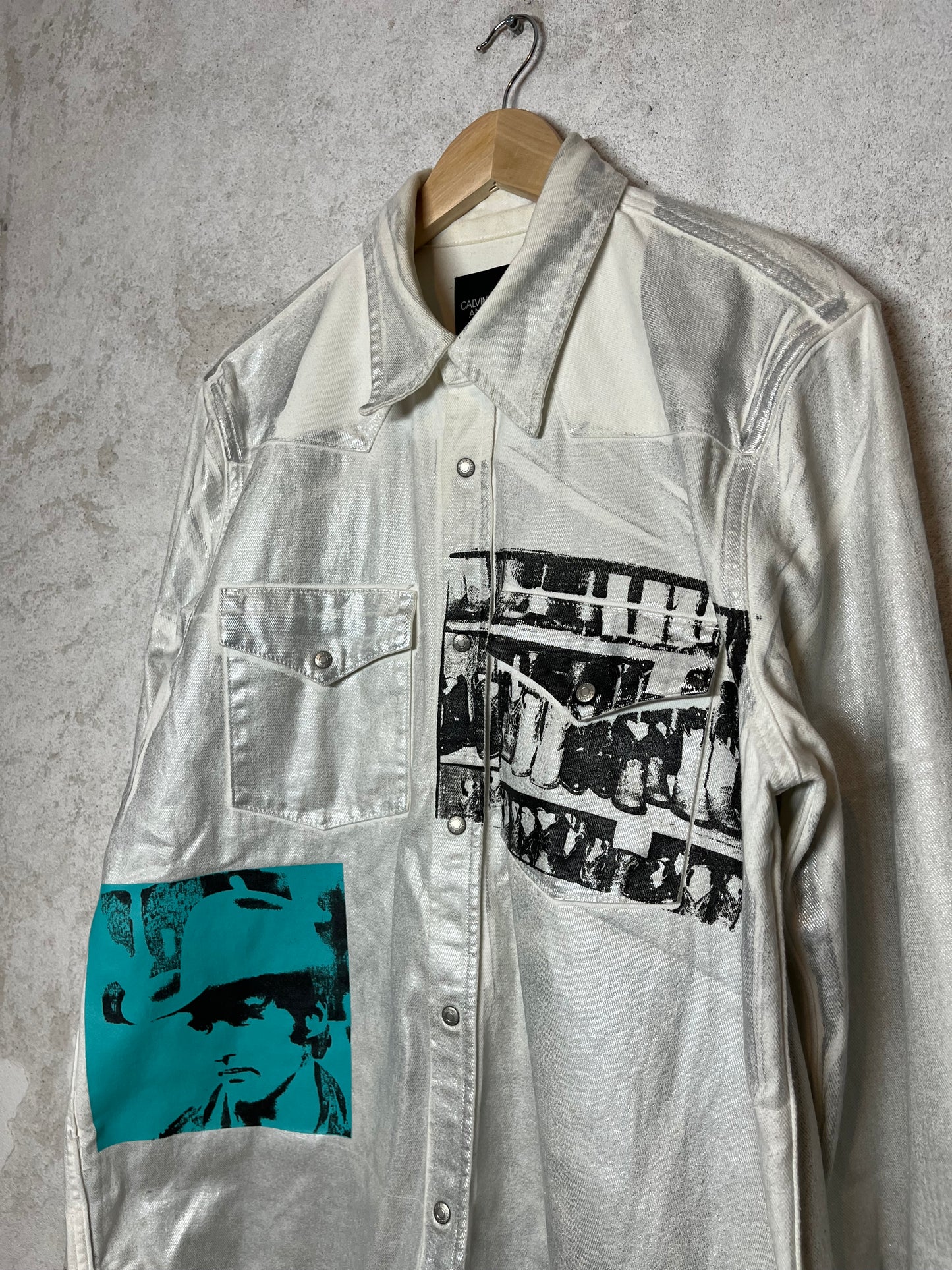 Calvin Klein x Andy Warhol by Raf Simons 205W39NYC metallic overshirt - XL