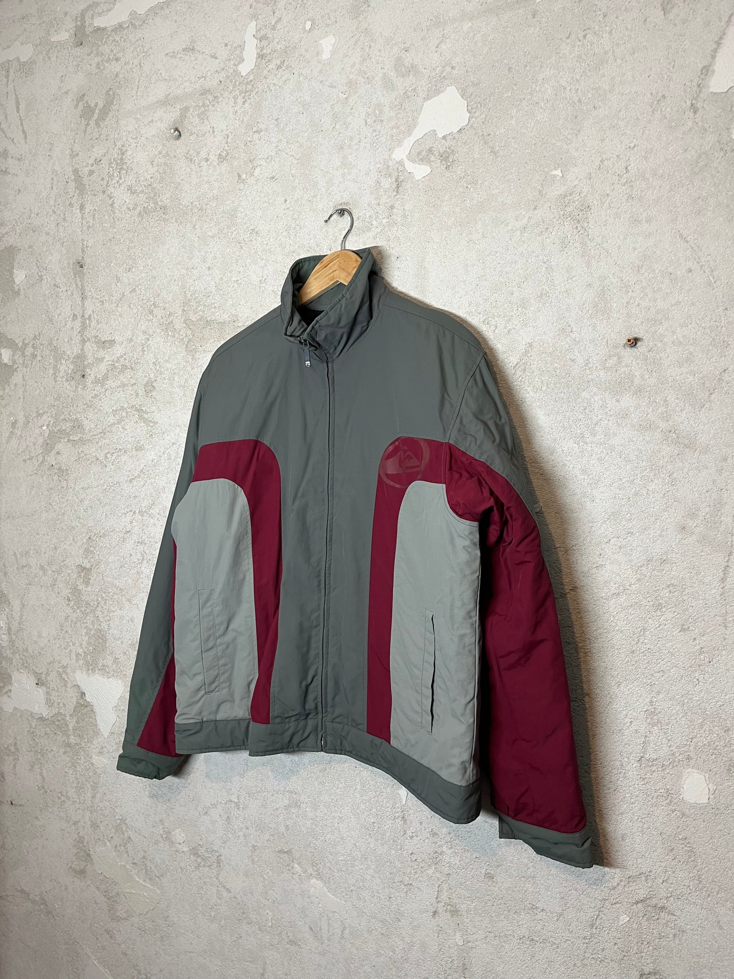 Quiksilver 2000s retro colorblock logo jacket - M