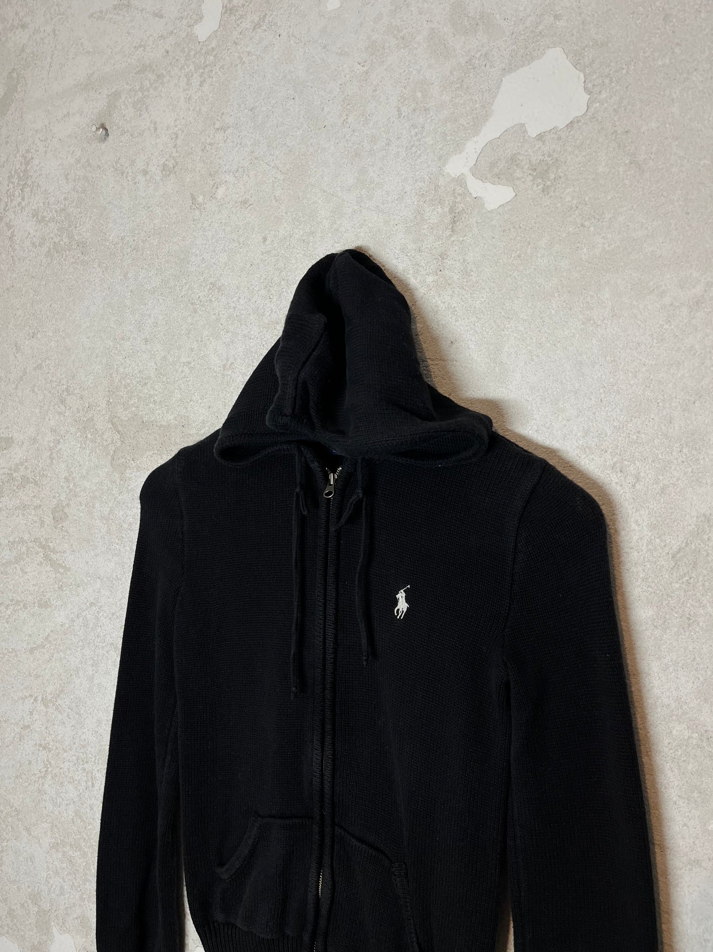 Ralph Lauren vintage retro knit zip-up hoodie