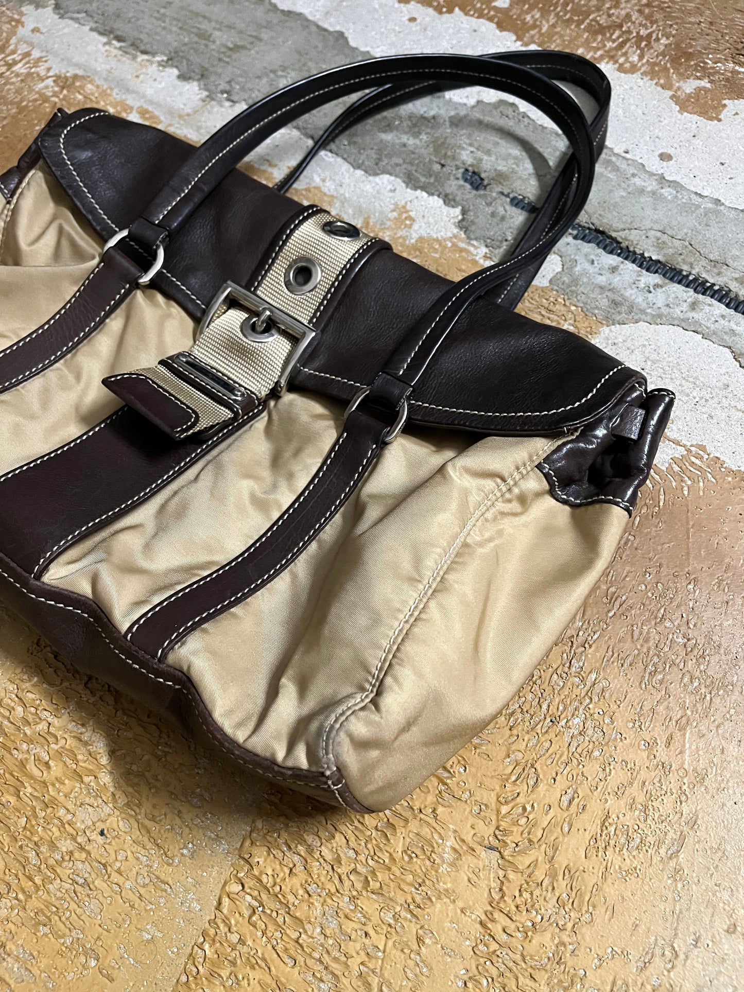 Prada Tessuto vintage brown bag