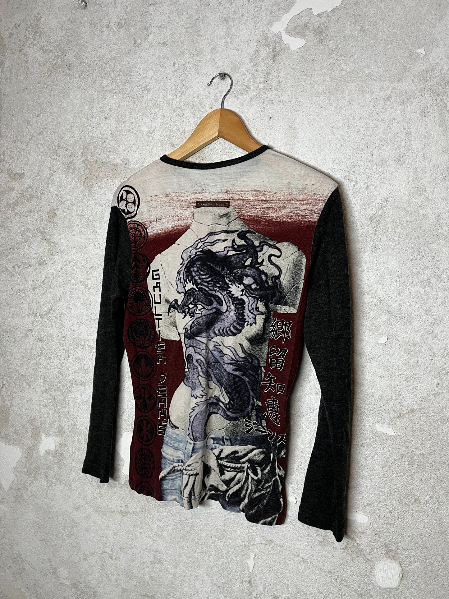 Jean Paul Gaultier rare dragon mesh top - M