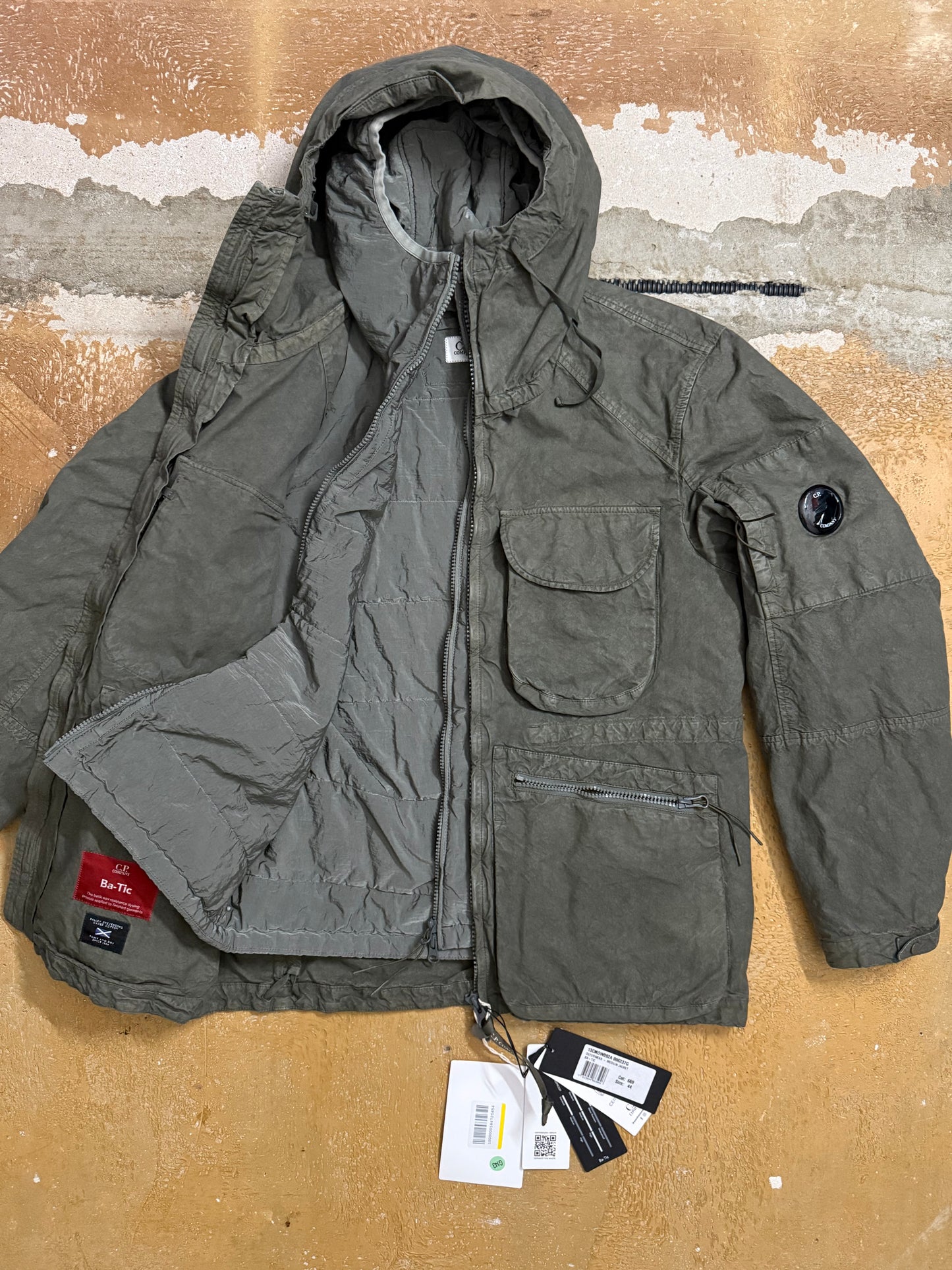 CP Company Ba-Tic Halley Stevensons waxed cotton 2-in-1 winter jacket - S