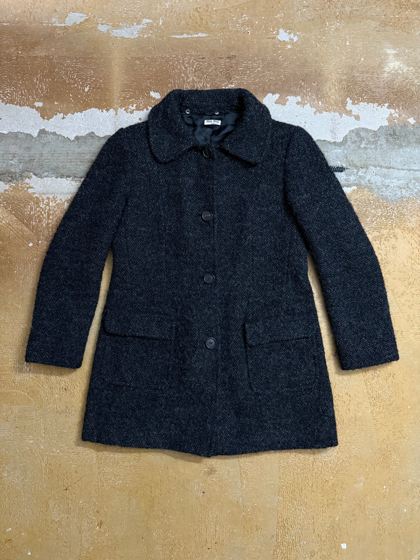 Miu Miu Mohair & Virgin wool blend trenchcoat - S