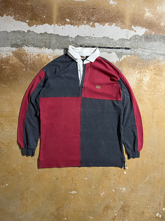 Adidas vintage longsleeve polo rugby shirt - XL