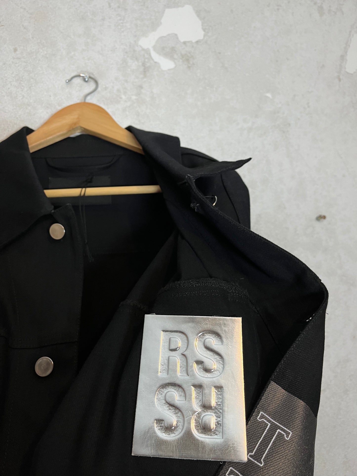 Raf Simons ''bold head'' printed denim jacket black SS'19 - M