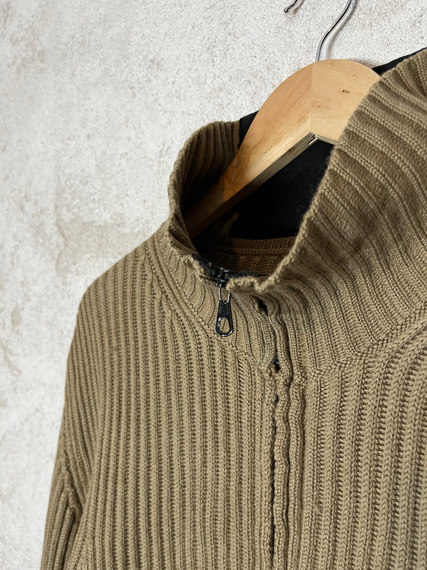 Stone Island vintage knit zip-up sweatshirt - L