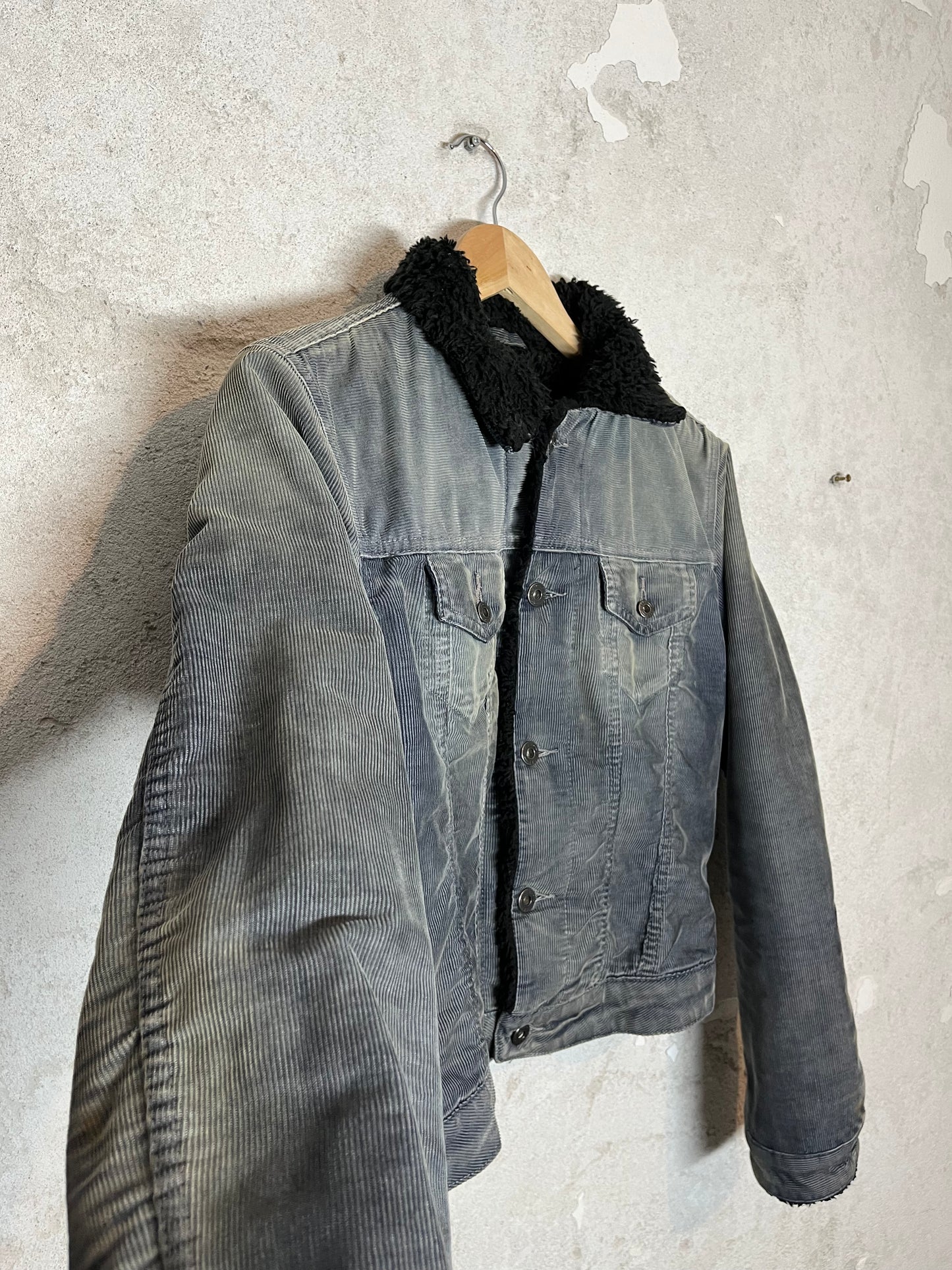 Diesel vintage 90s 2000s sherling sherpa denim jacket 