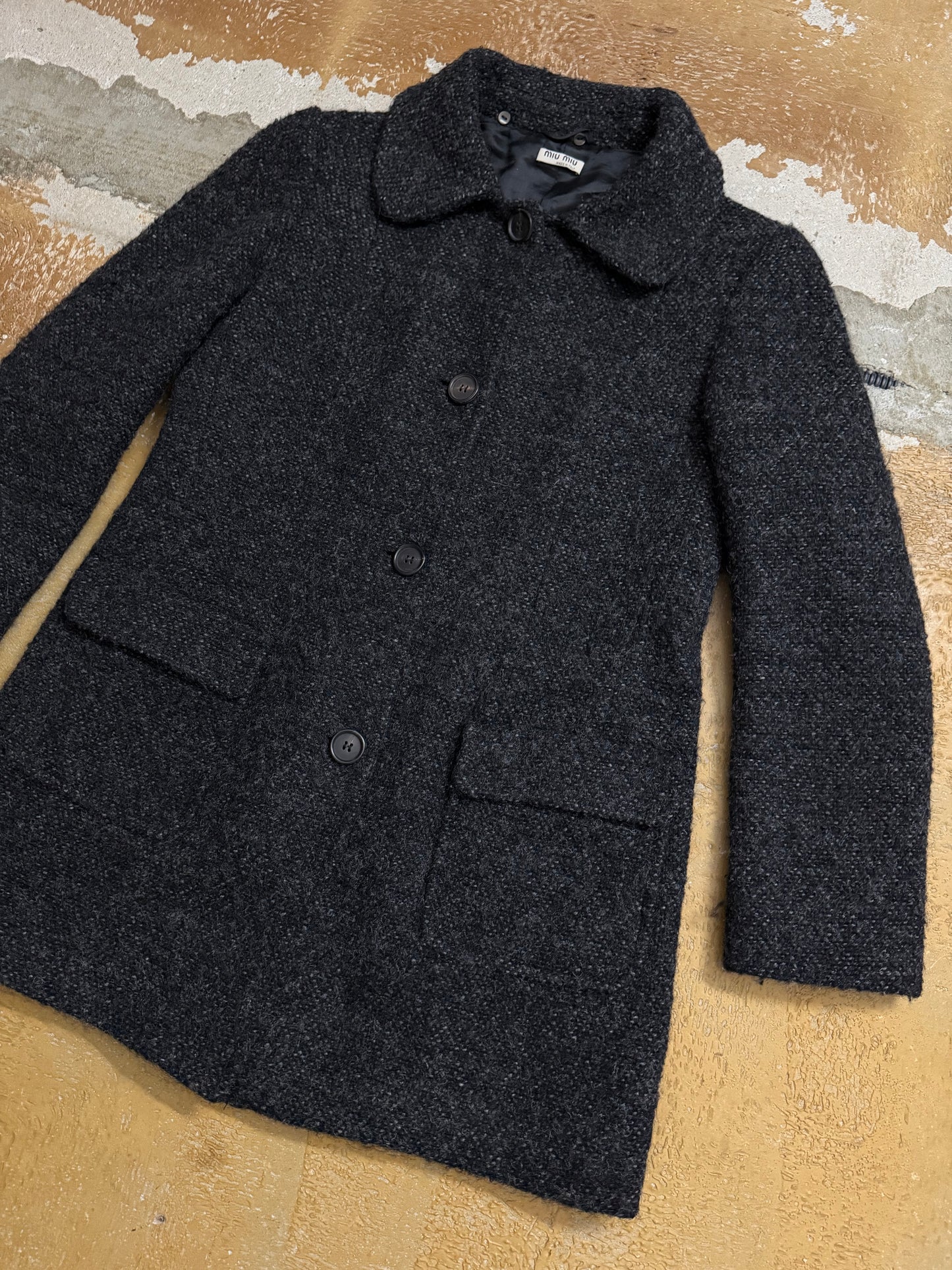 Miu Miu Mohair & Virgin wool blend trenchcoat - S